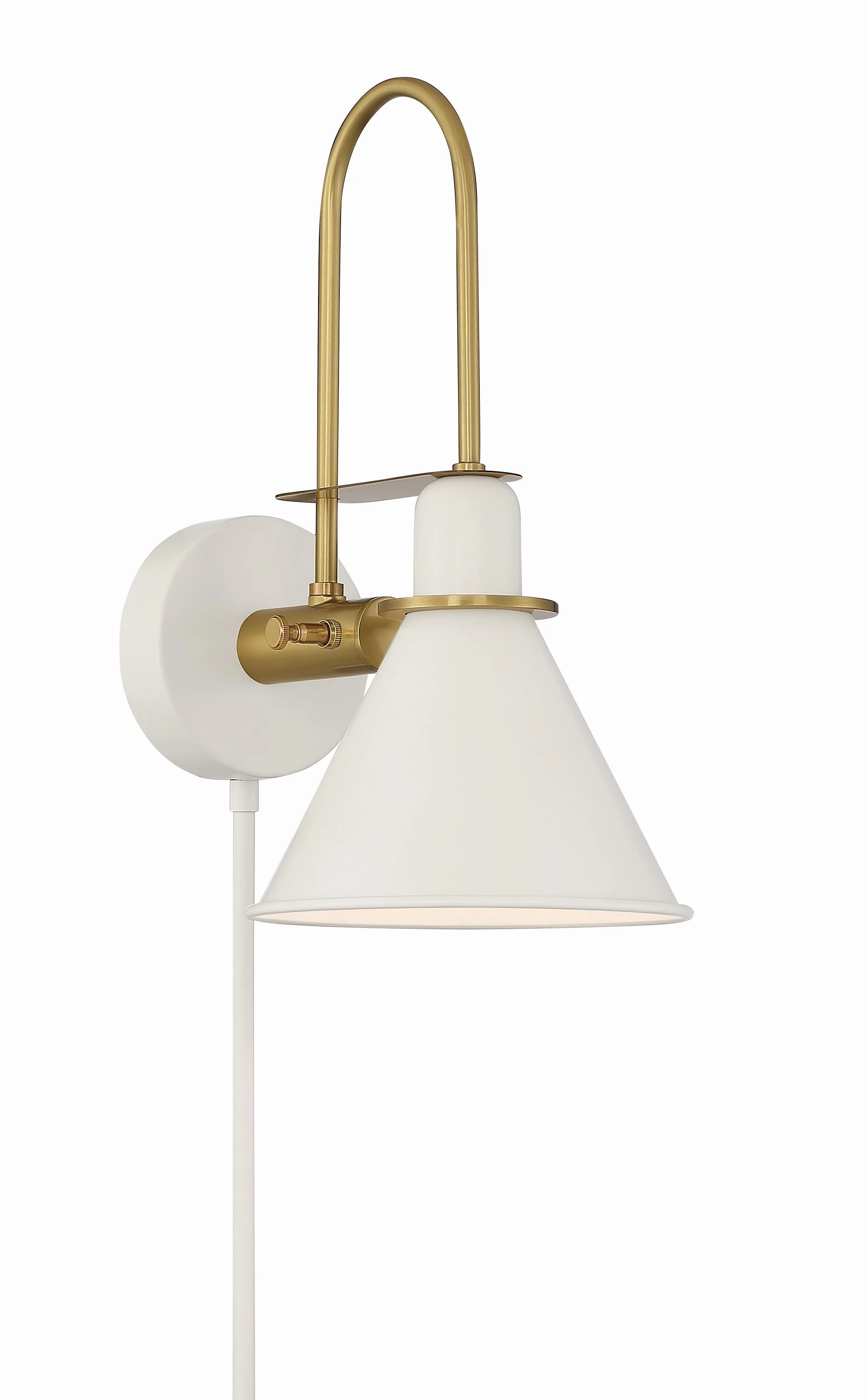 Crystorama Medford 7'' White Task Sconce
