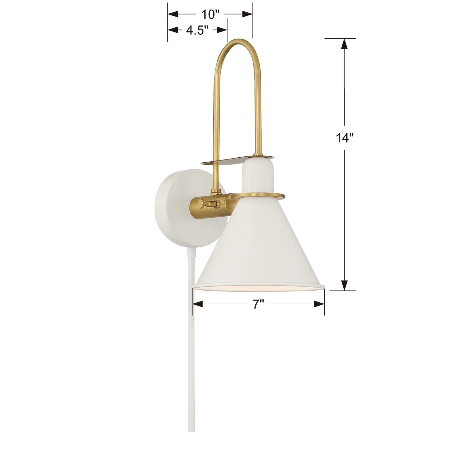 Crystorama Medford 7'' White Task Sconce - Image 7