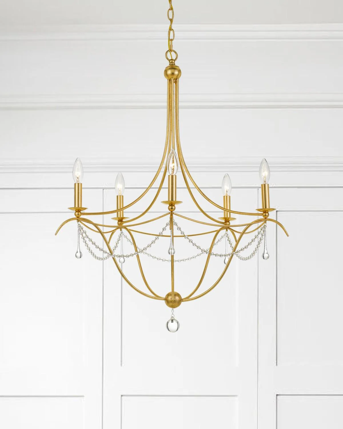 Crystorama Metro 27.5'' Antique Gold Chandelier - Image 6