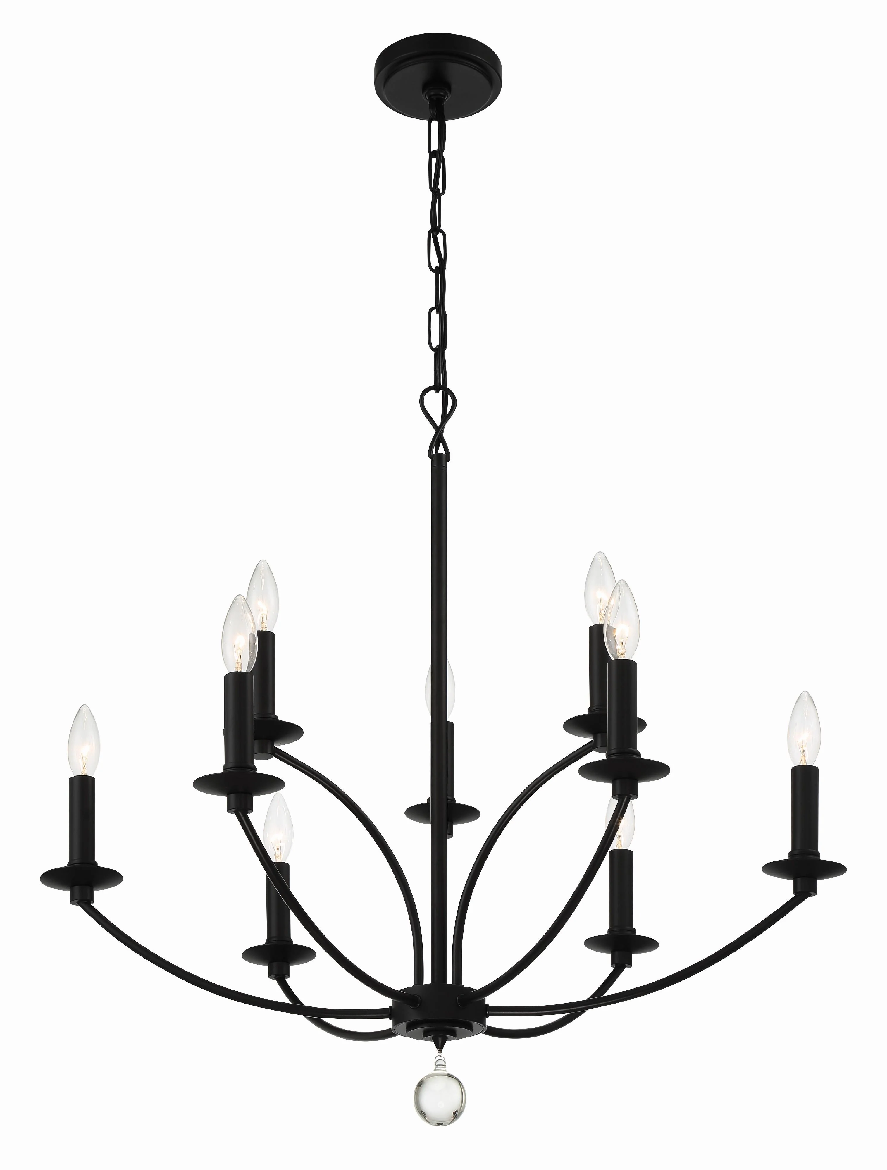 Crystorama Mila 28'' Black Chandelier - Image 2