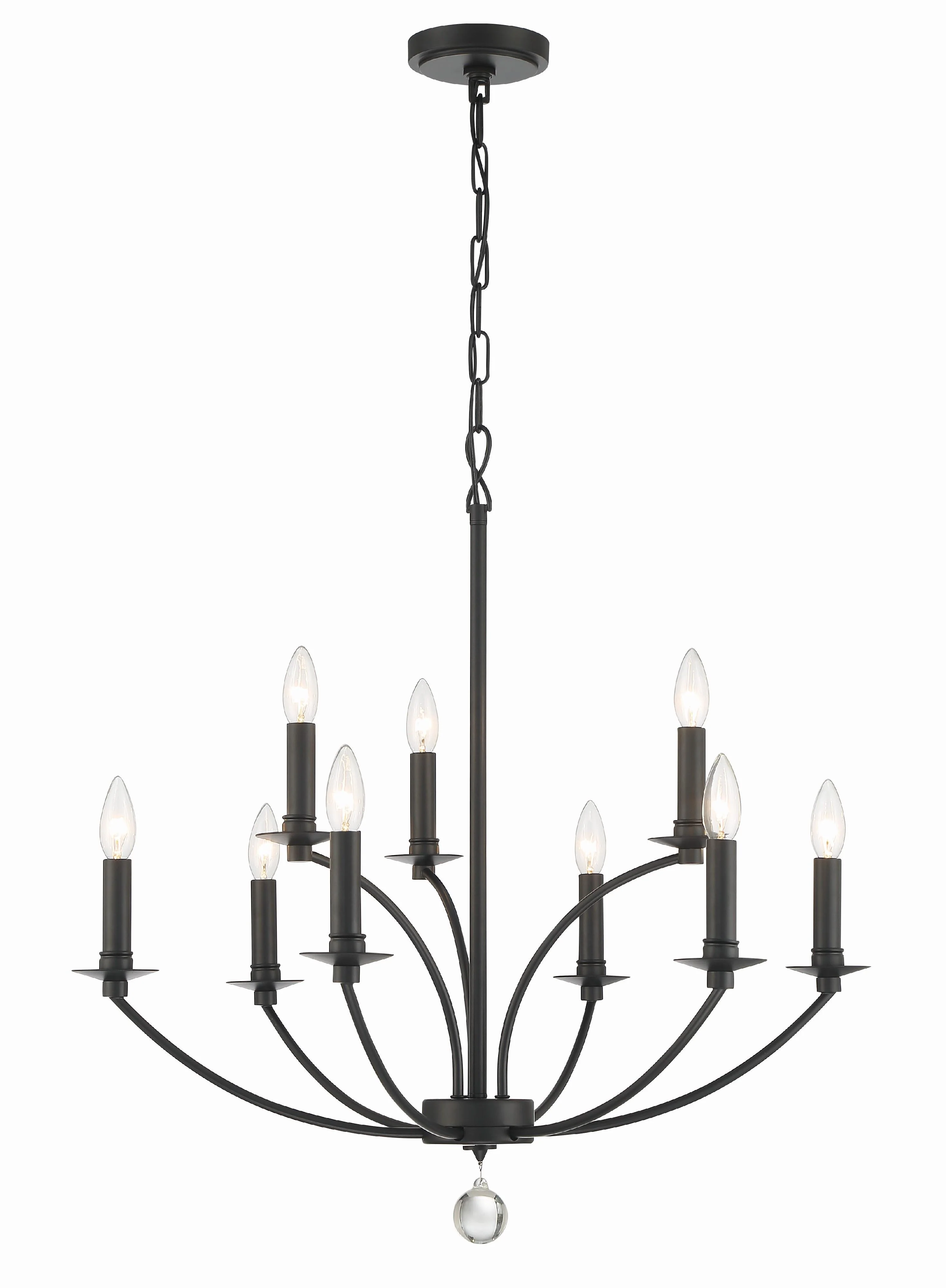Crystorama Mila 28'' Black Chandelier - Image 7