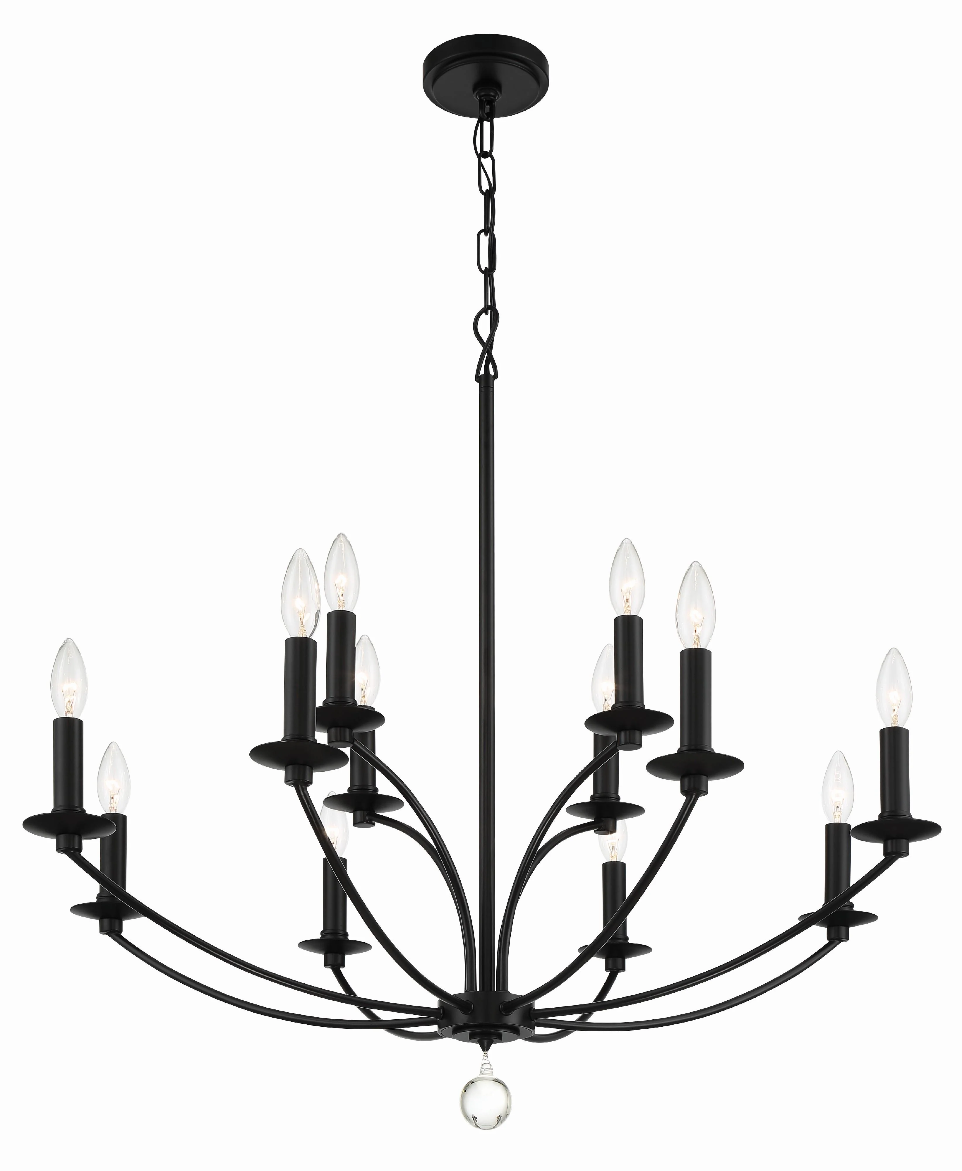 Crystorama Mila 32'' Black Chandelier - Image 5