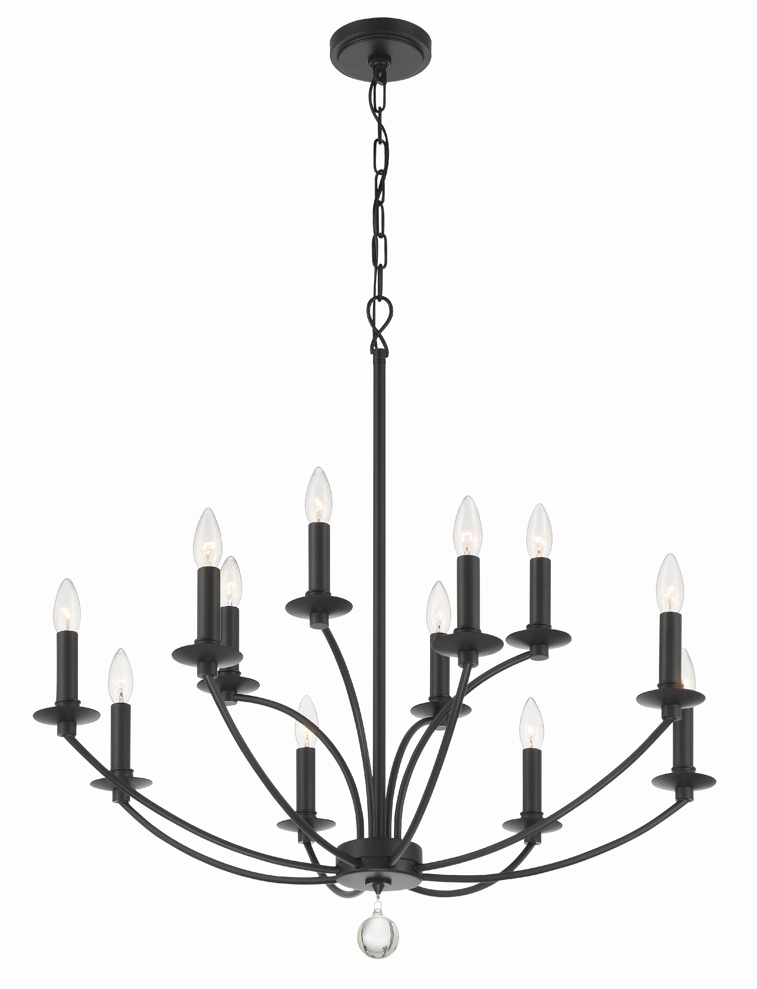 Crystorama Mila 32'' Black Chandelier - Image 6