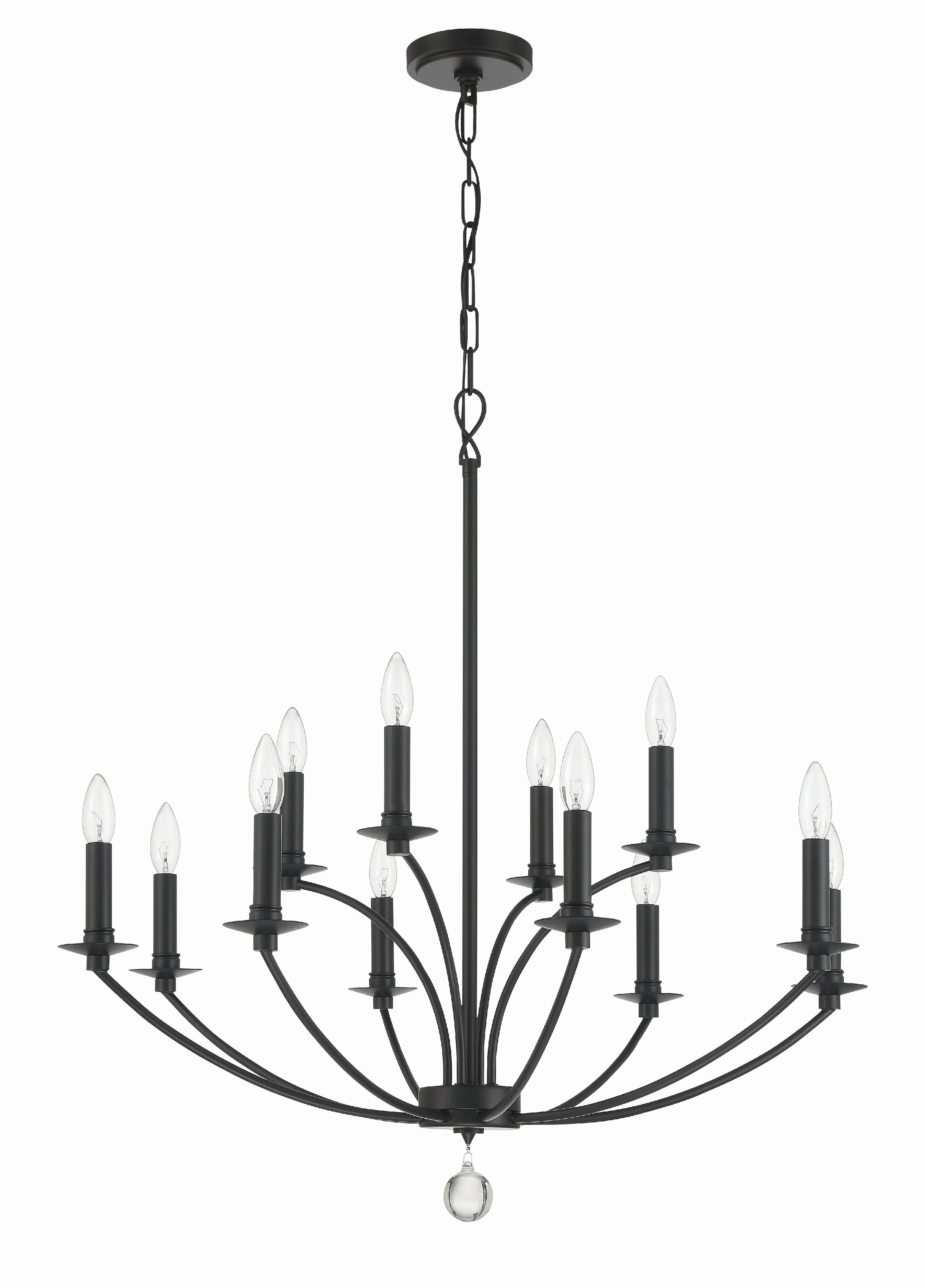 Crystorama Mila 32'' Black Chandelier - Image 8