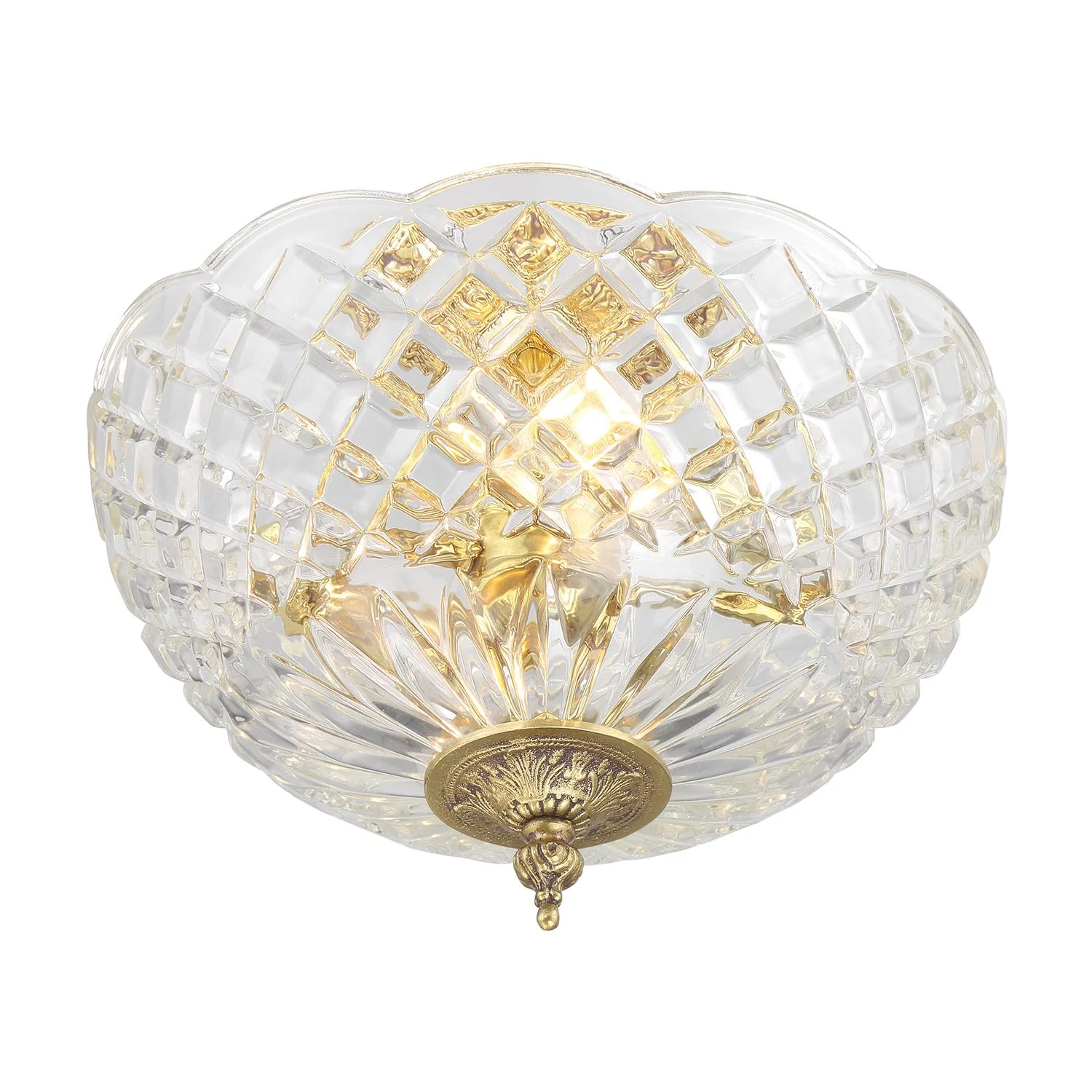 Crystorama Milton 10'' Olde Brass Semi Flush Mount - Image 5