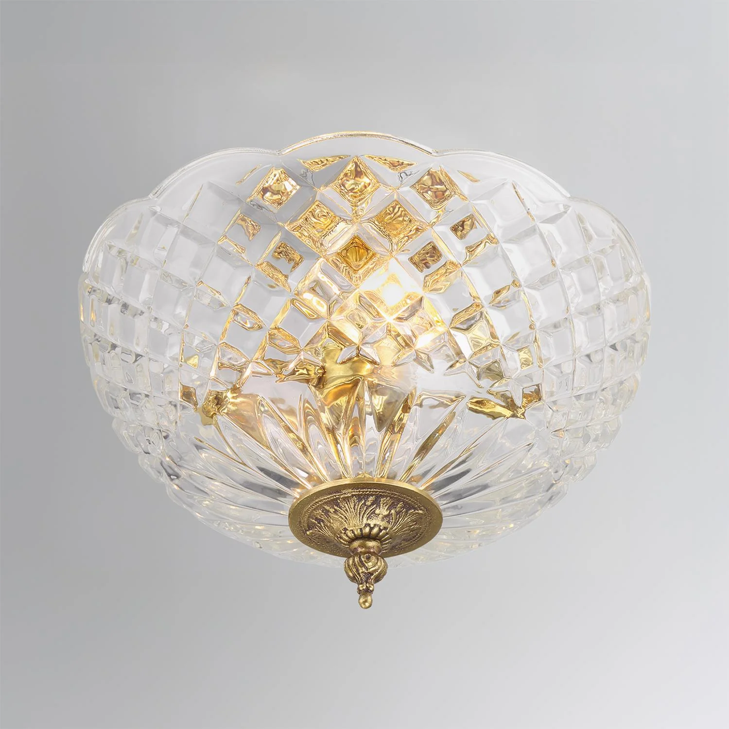 Crystorama Milton 10'' Olde Brass Semi Flush Mount - Image 7
