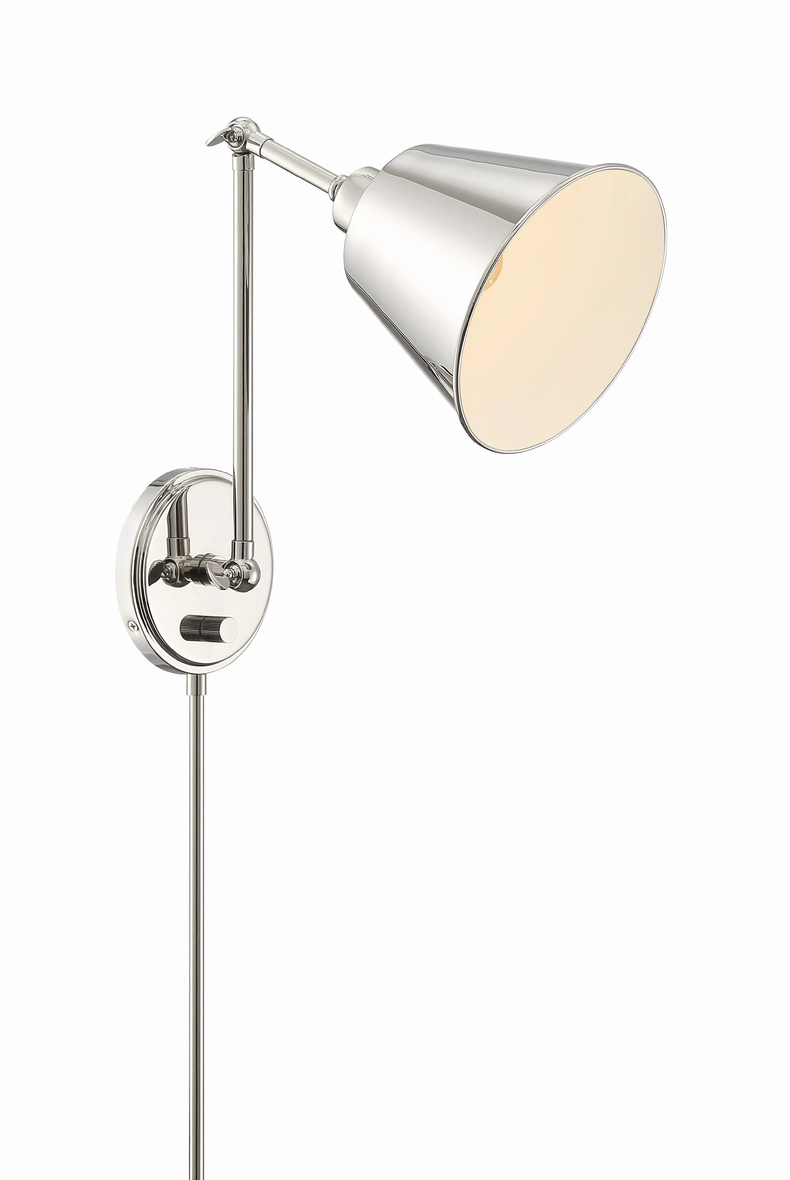 Crystorama Mitchell 7.25'' Polished Nickel Task Sconce - Image 4