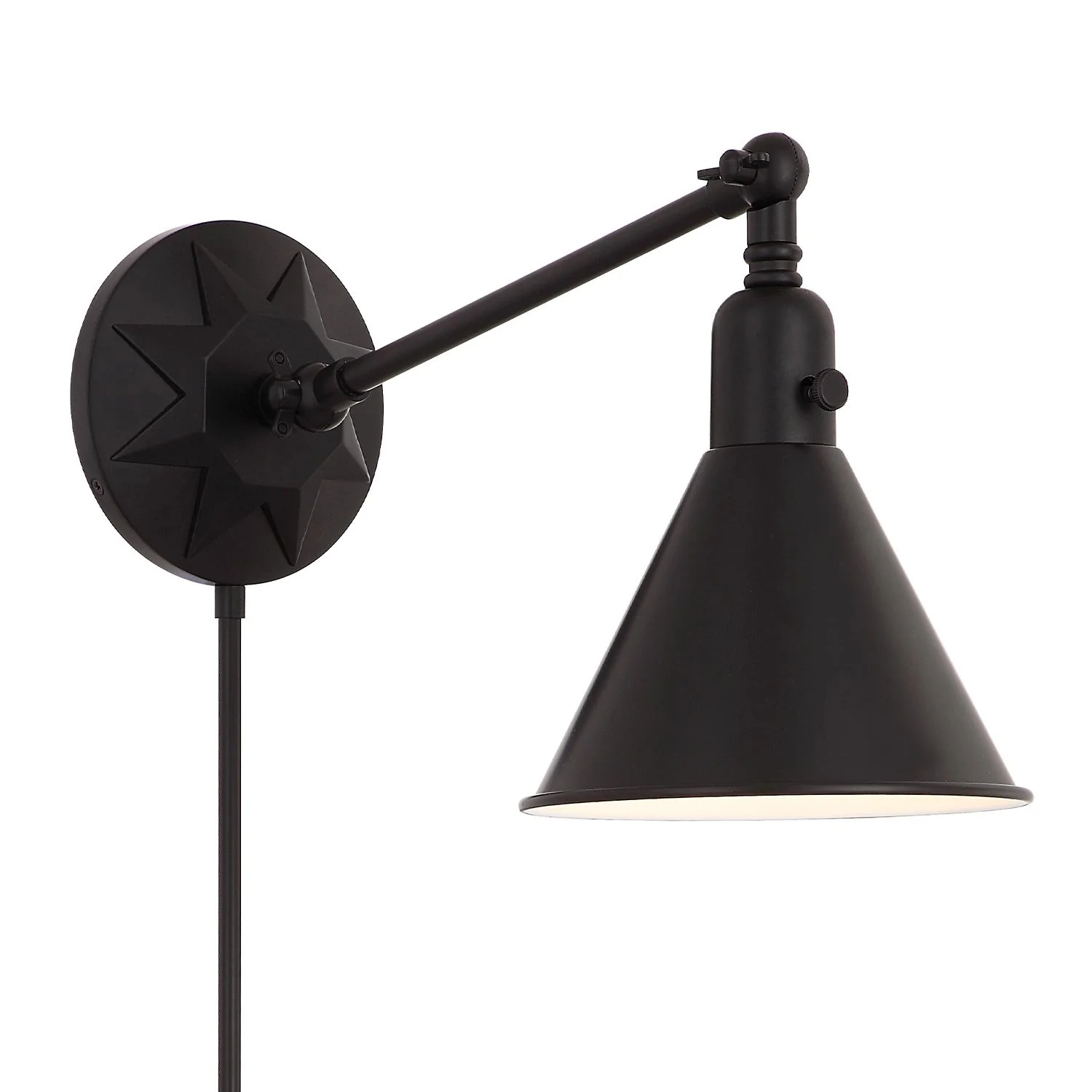 Crystorama Morgan 7'' Matte Black Task Sconce - Image 4