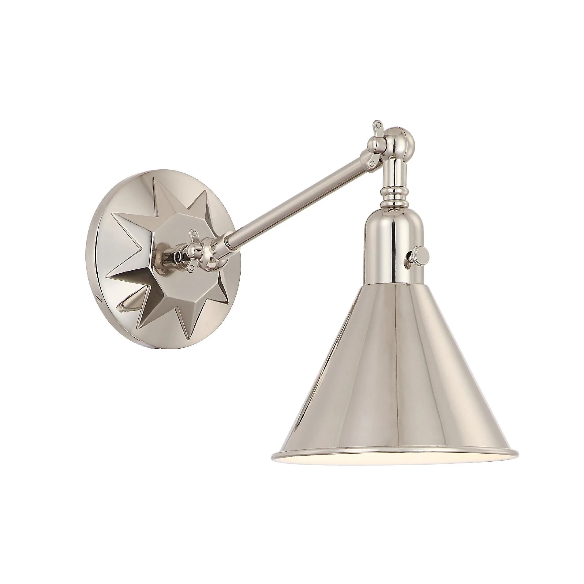 Crystorama Morgan 7'' Polished Nickel Task Sconce - Image 3