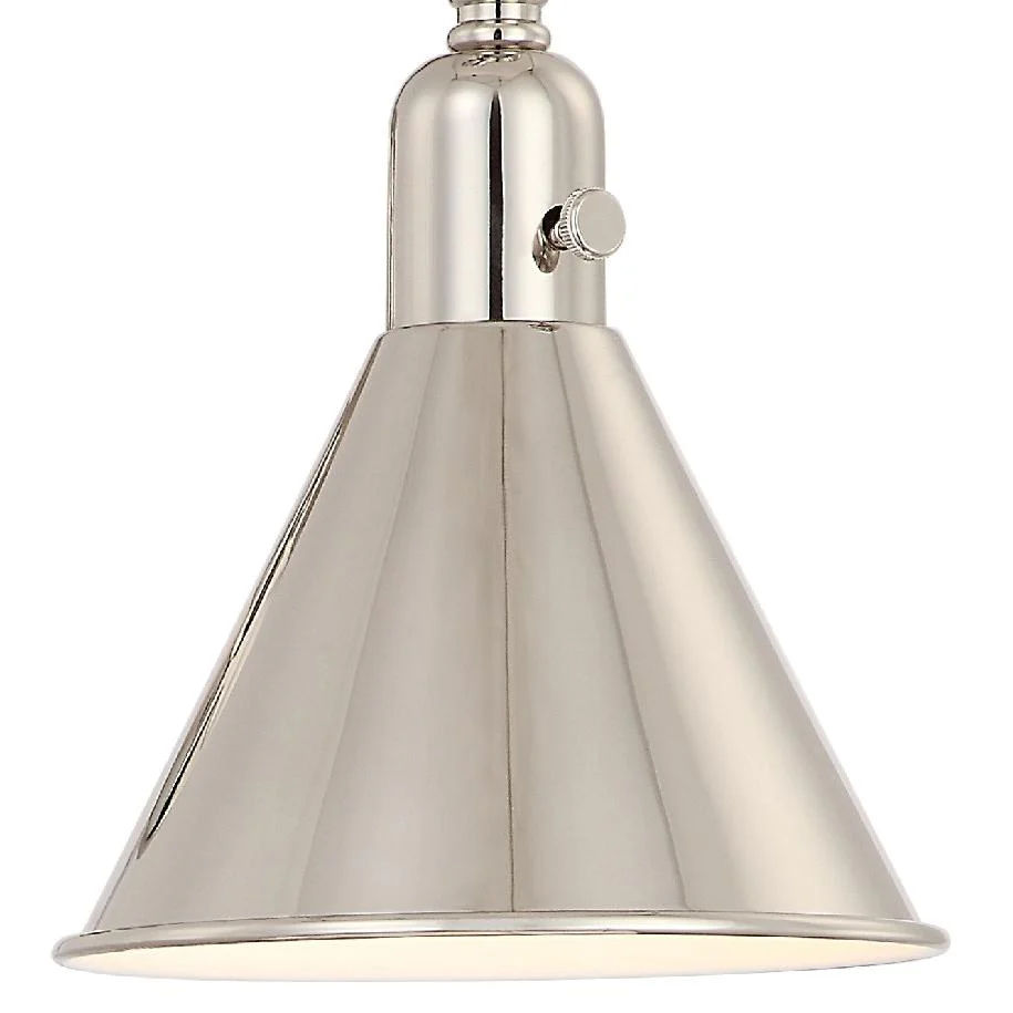Crystorama Morgan 7'' Polished Nickel Task Sconce - Image 4