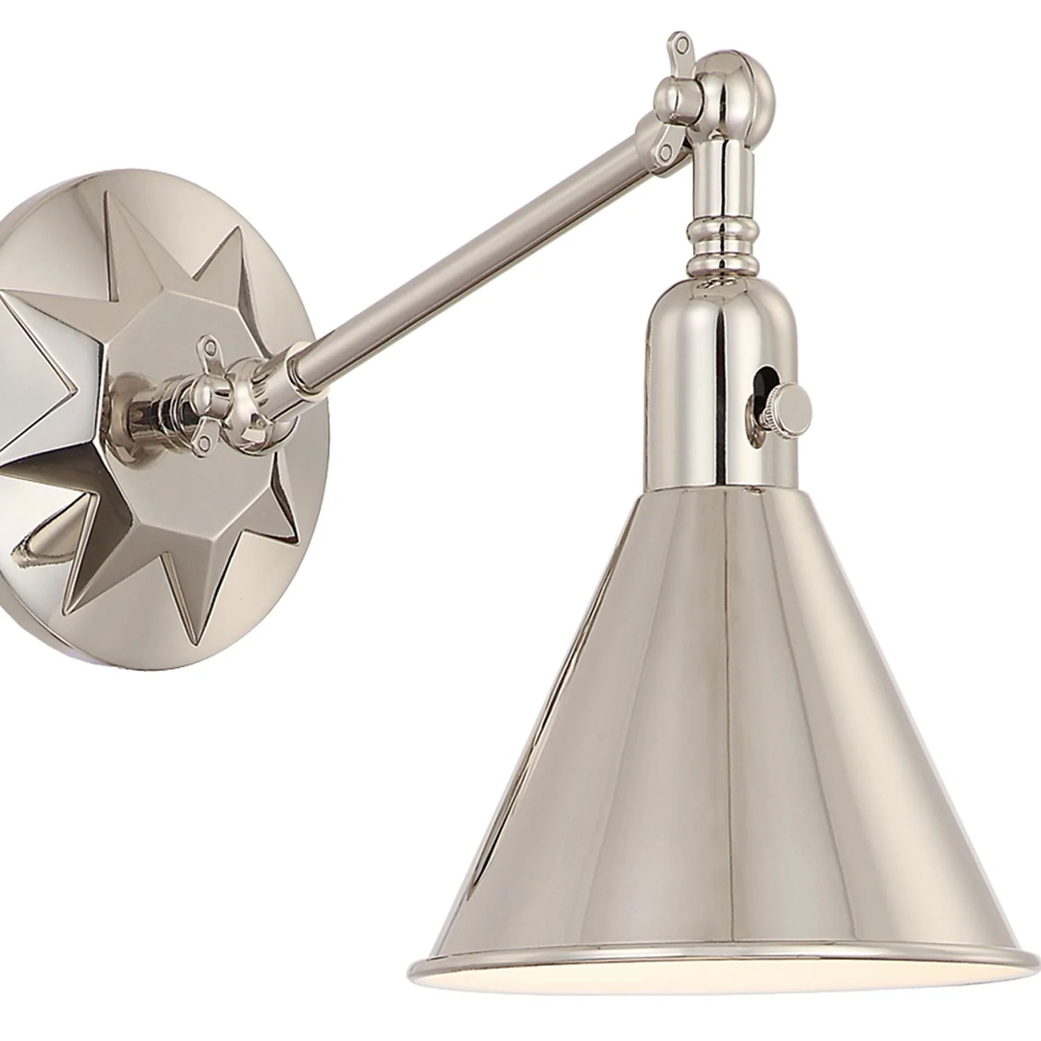 Crystorama Morgan 7'' Polished Nickel Task Sconce - Image 6