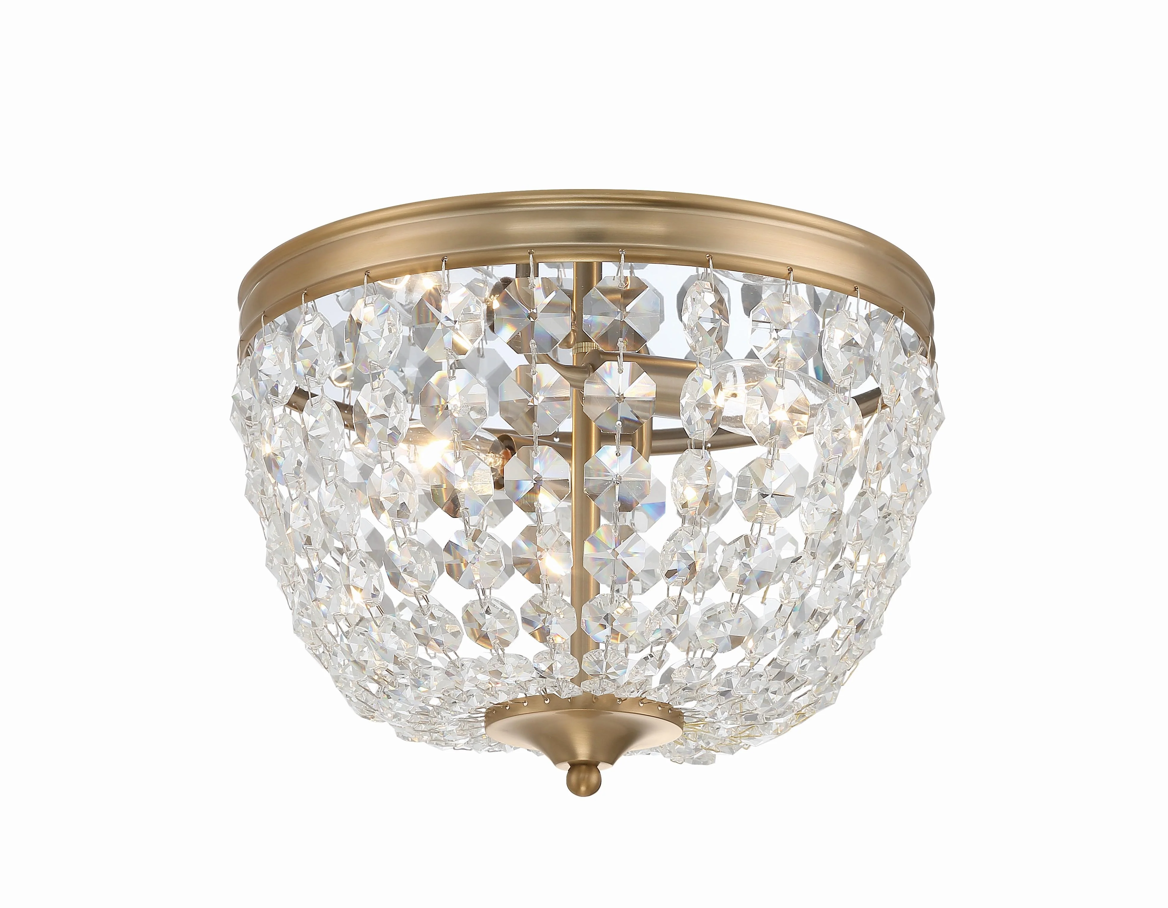 Crystorama Nola 11.5'' Vibrant Gold Flush Mount - Image 2