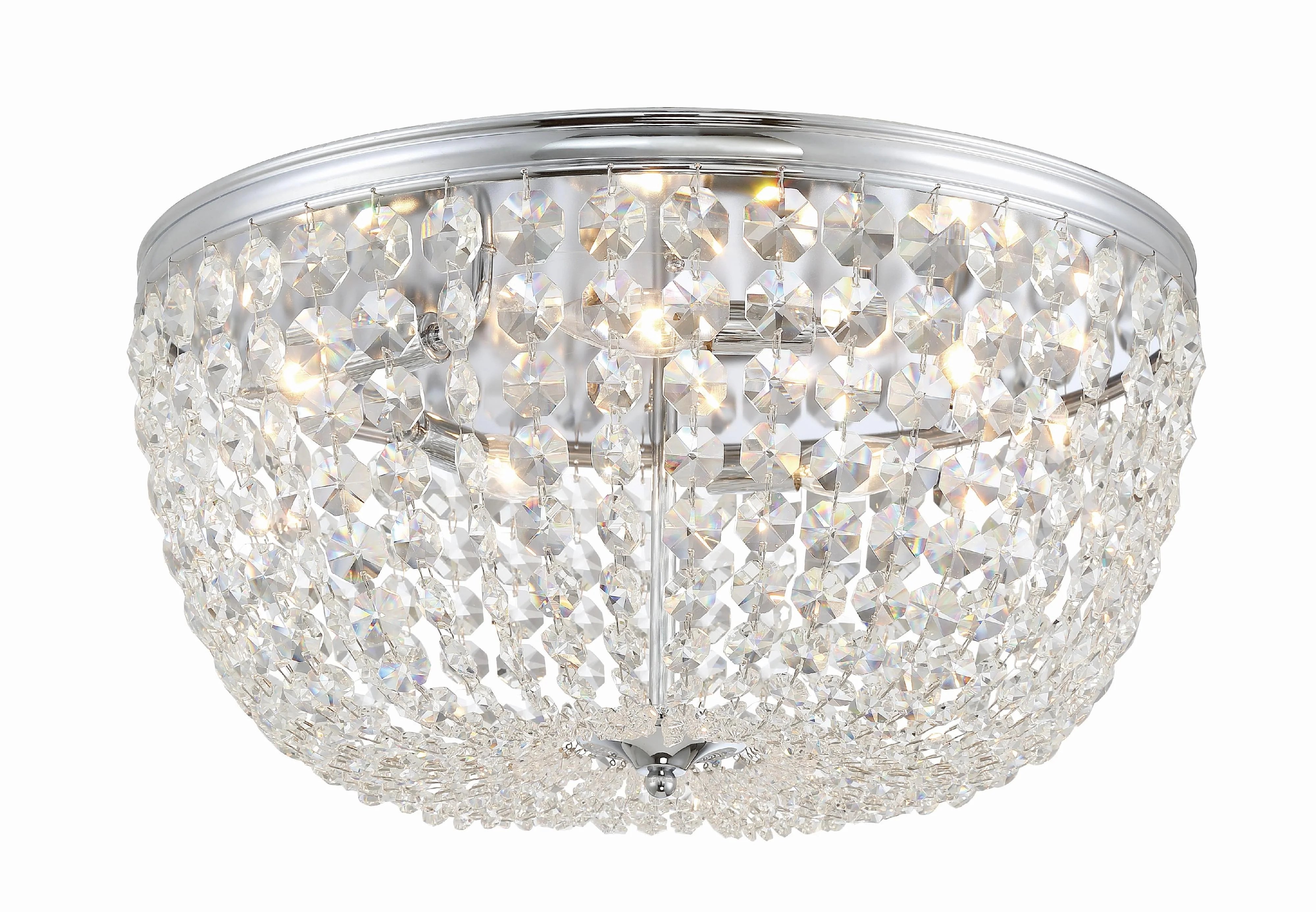 Crystorama Nola 20'' Polished Chrome Flush Mount - Image 2