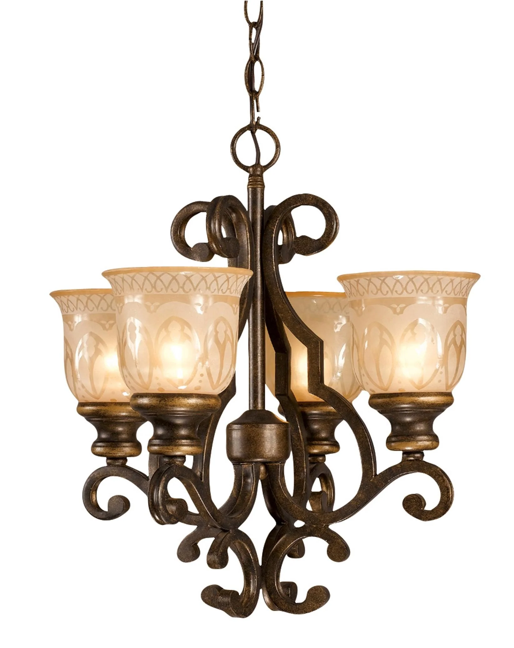 Crystorama Norwalk 16'' Bronze Umber Chandelier