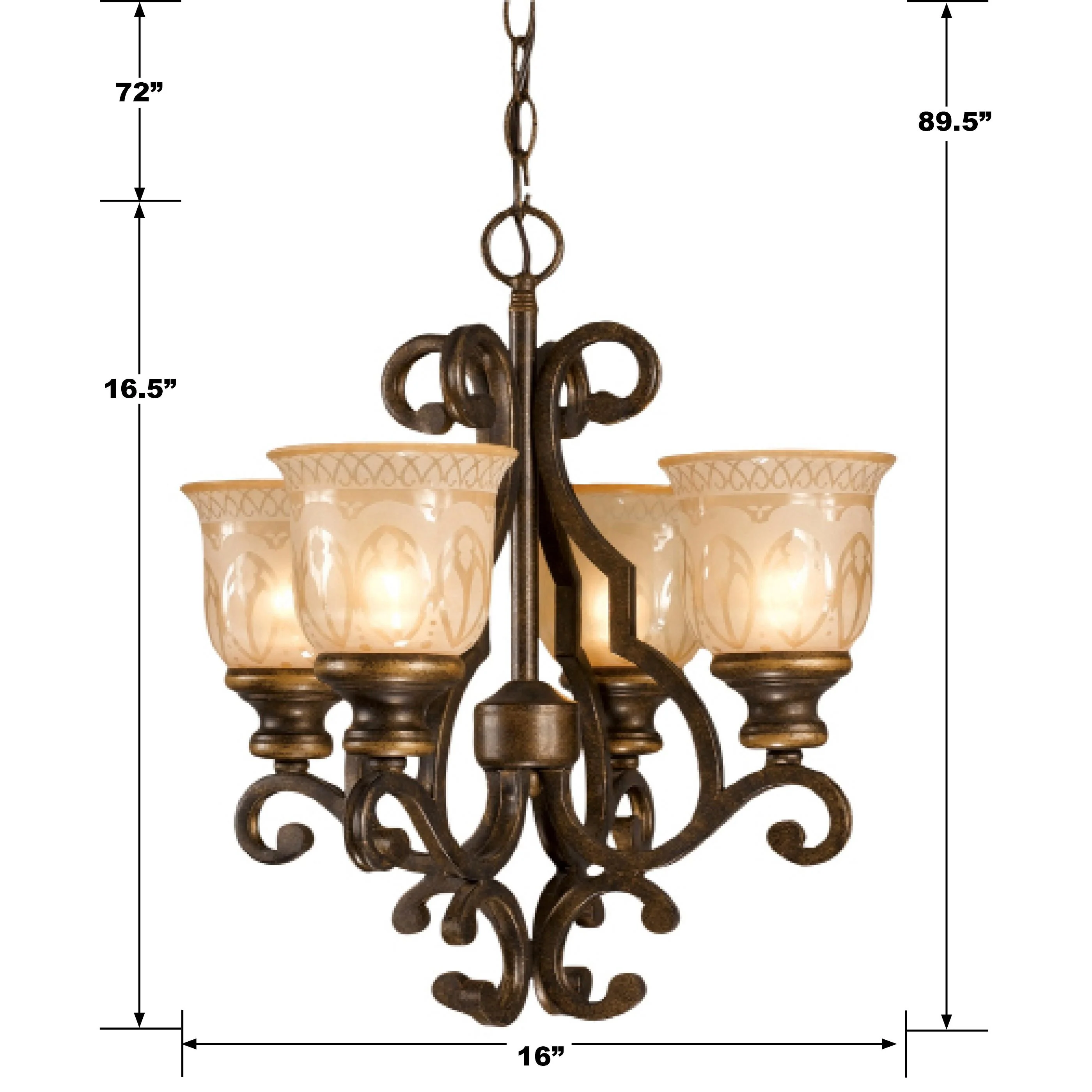 Crystorama Norwalk 16'' Bronze Umber Chandelier - Image 2