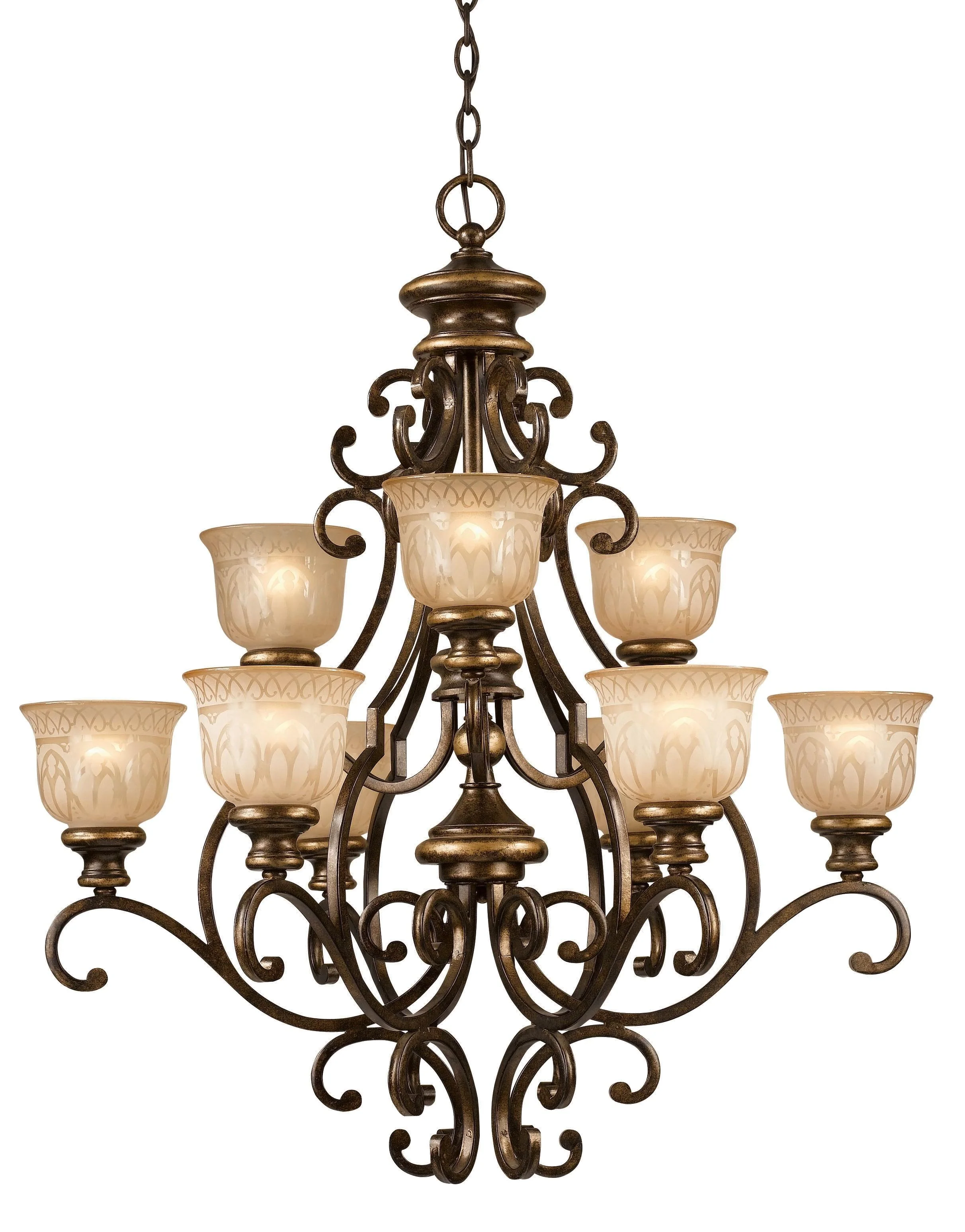 Crystorama Norwalk 34'' Bronze Umber Chandelier