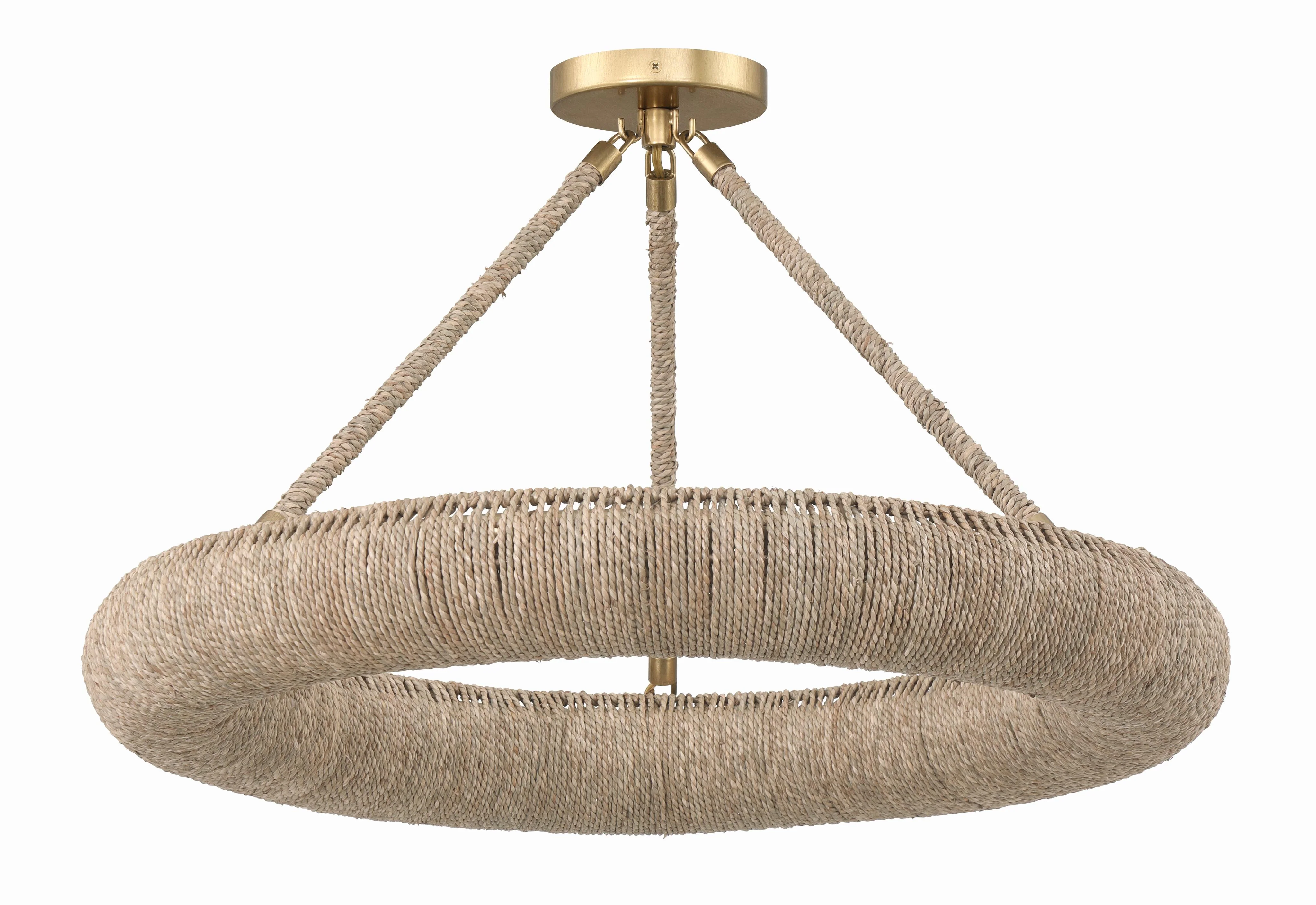 Crystorama Oakley 24'' Integrated Led Soft Gold Semi Flush Mount