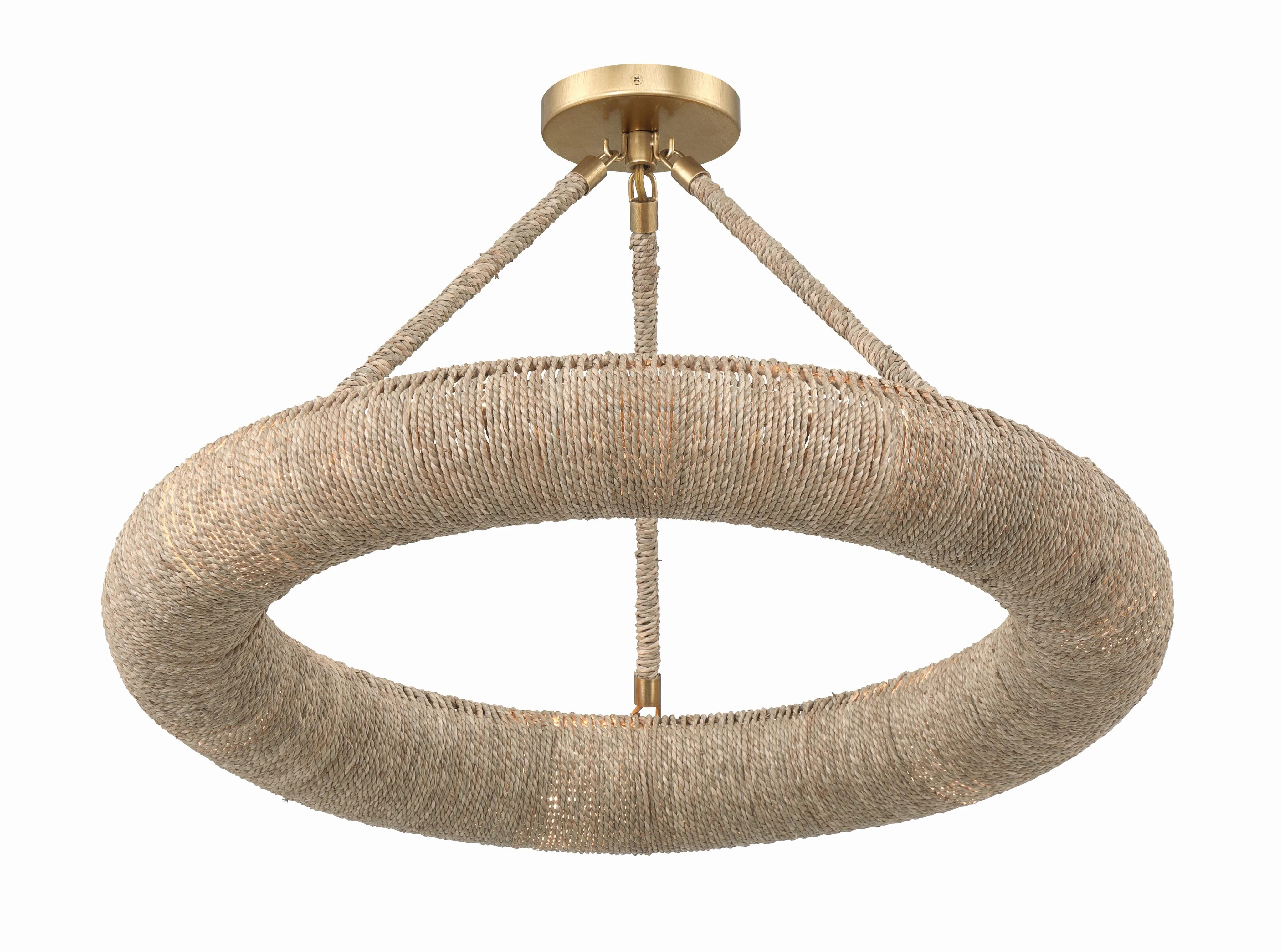 Crystorama Oakley 24'' Integrated Led Soft Gold Semi Flush Mount - Image 4