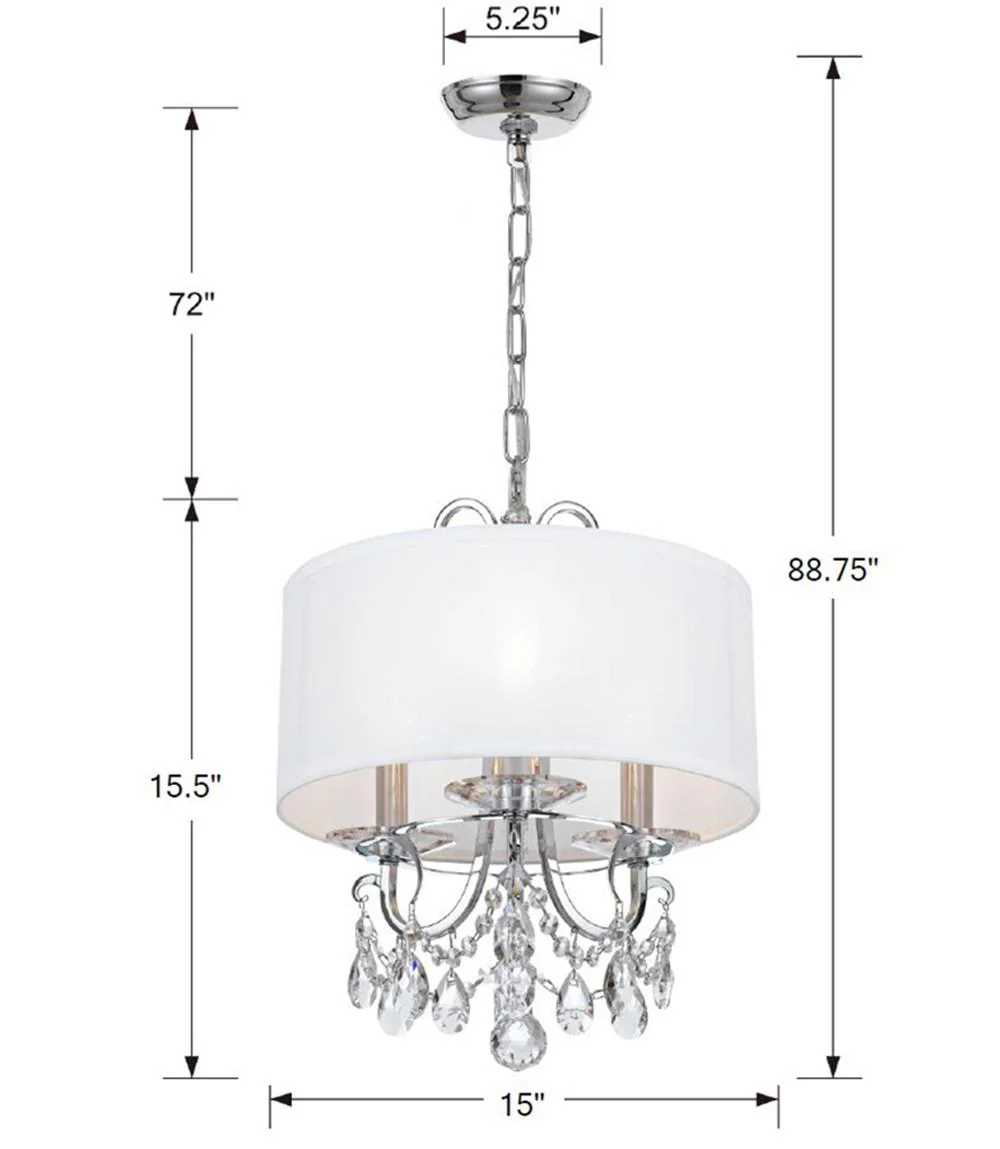 Crystorama Othello 14'' Hand Cut Crystal Polished Chrome Chandelier - Image 2