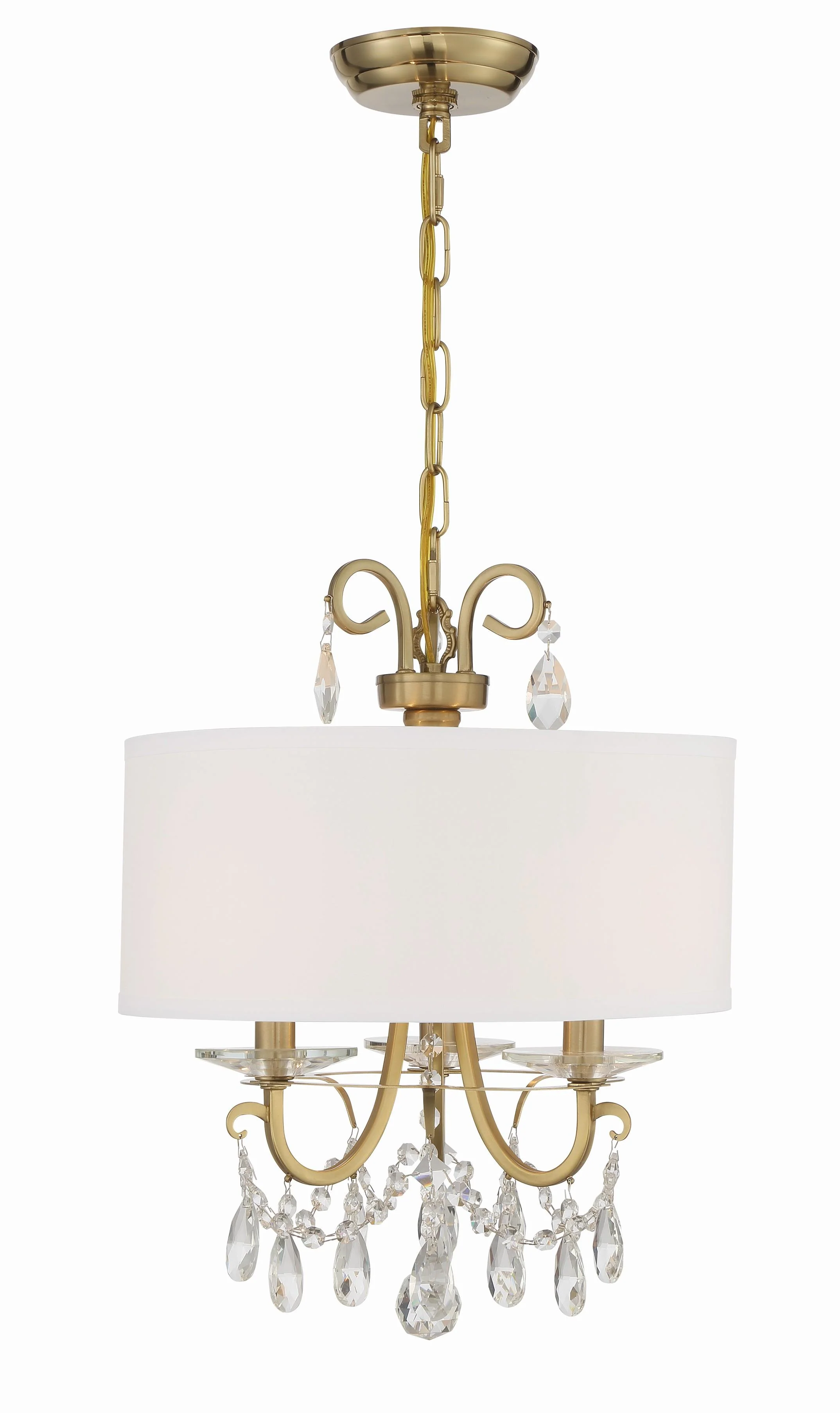 Crystorama Othello 14'' Swarovski Spectra Crystal Vibrant Gold Chandelier