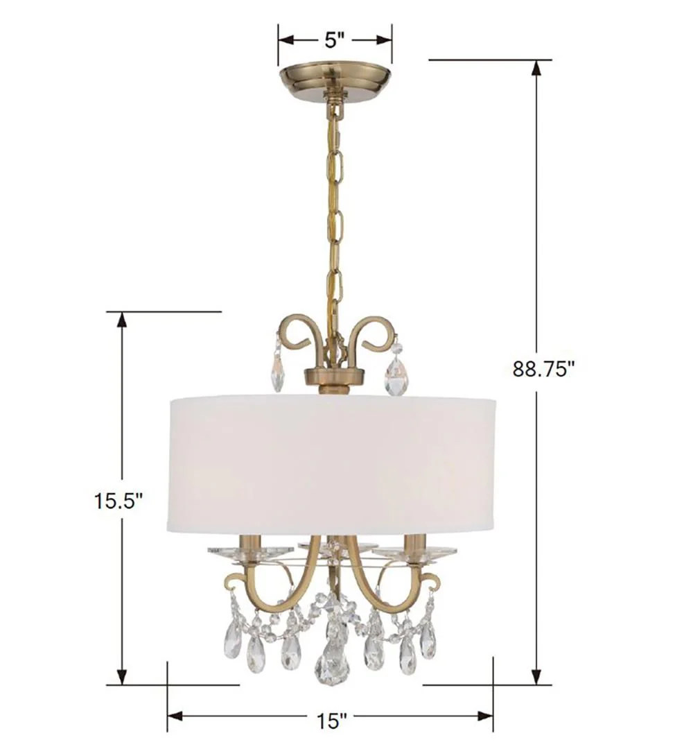Crystorama Othello 14'' Swarovski Spectra Crystal Vibrant Gold Chandelier - Image 5