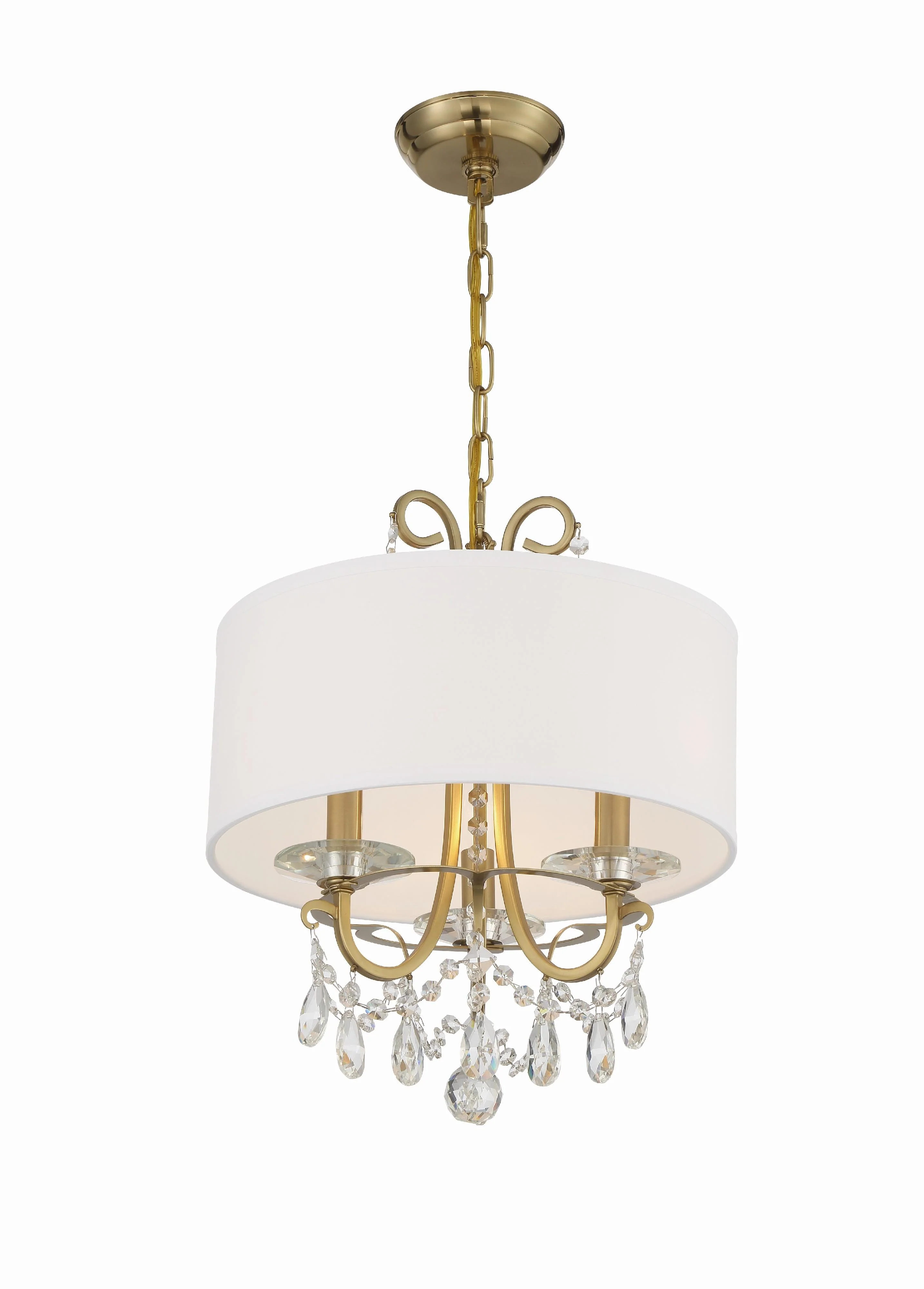 Crystorama Othello 14'' Swarovski Strass Crystal Vibrant Gold Chandelier