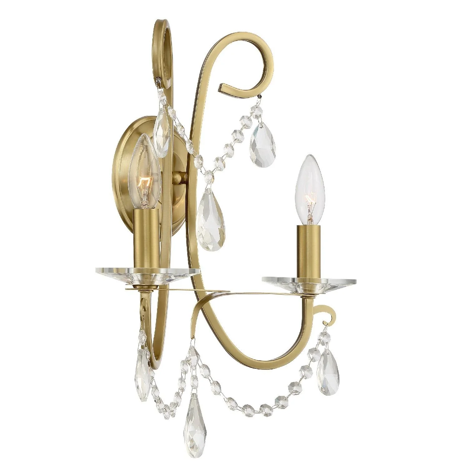 Crystorama Othello 14'' Swarovski Strass Crystal Vibrant Gold Sconce - Image 2