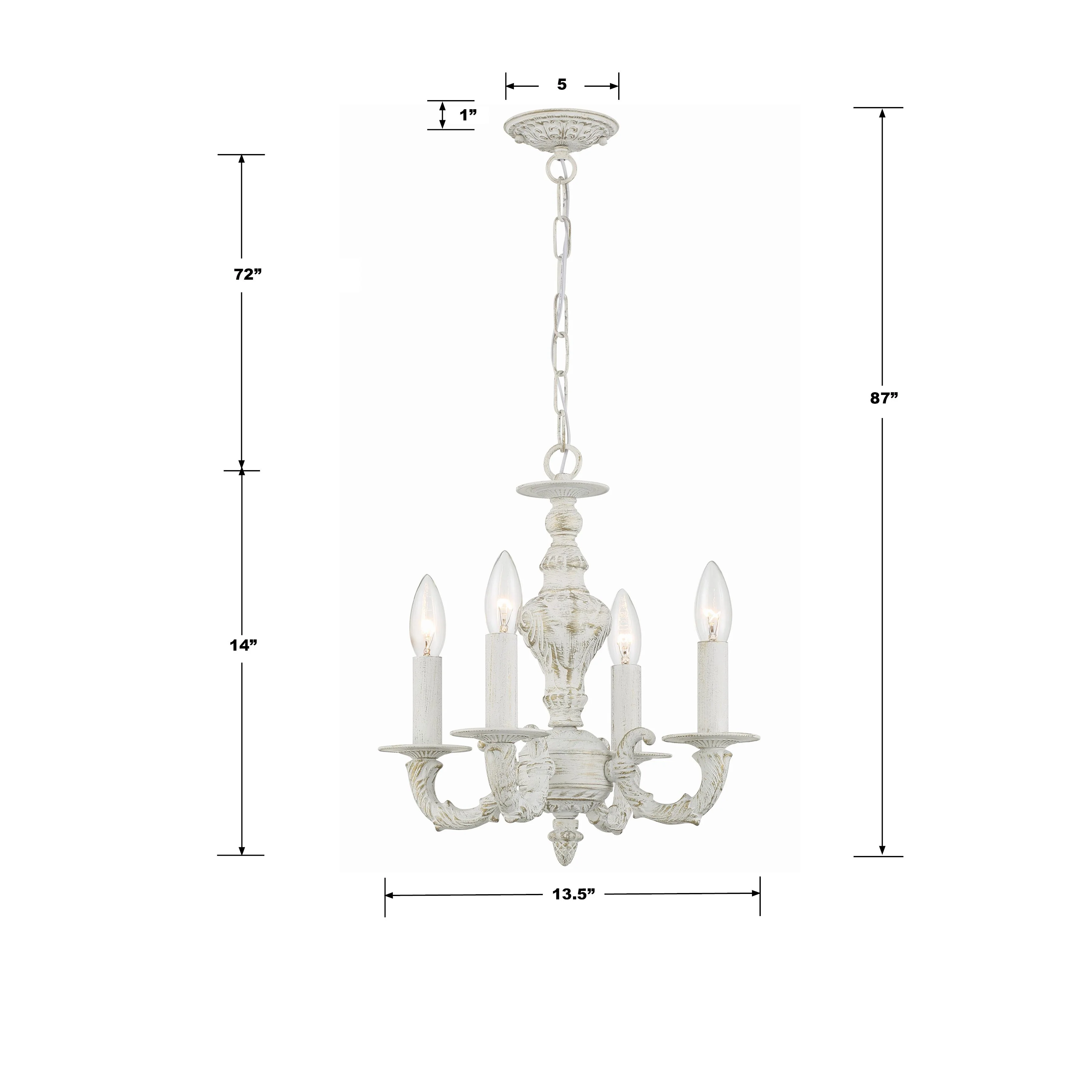 Crystorama Paris Market 13.5'' Antique White Chandelier - Image 6