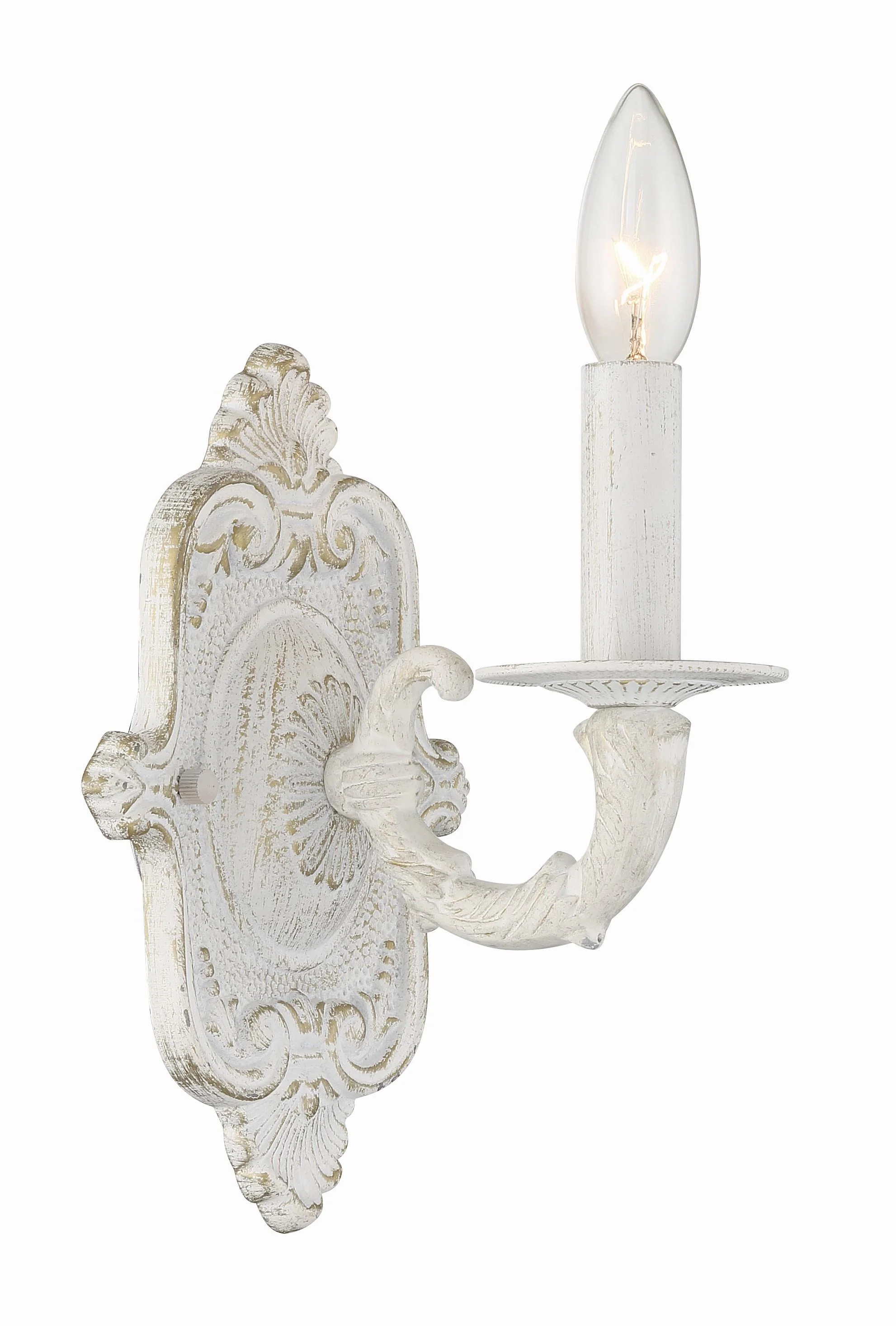 Crystorama Paris Market 5'' Antique White Sconce