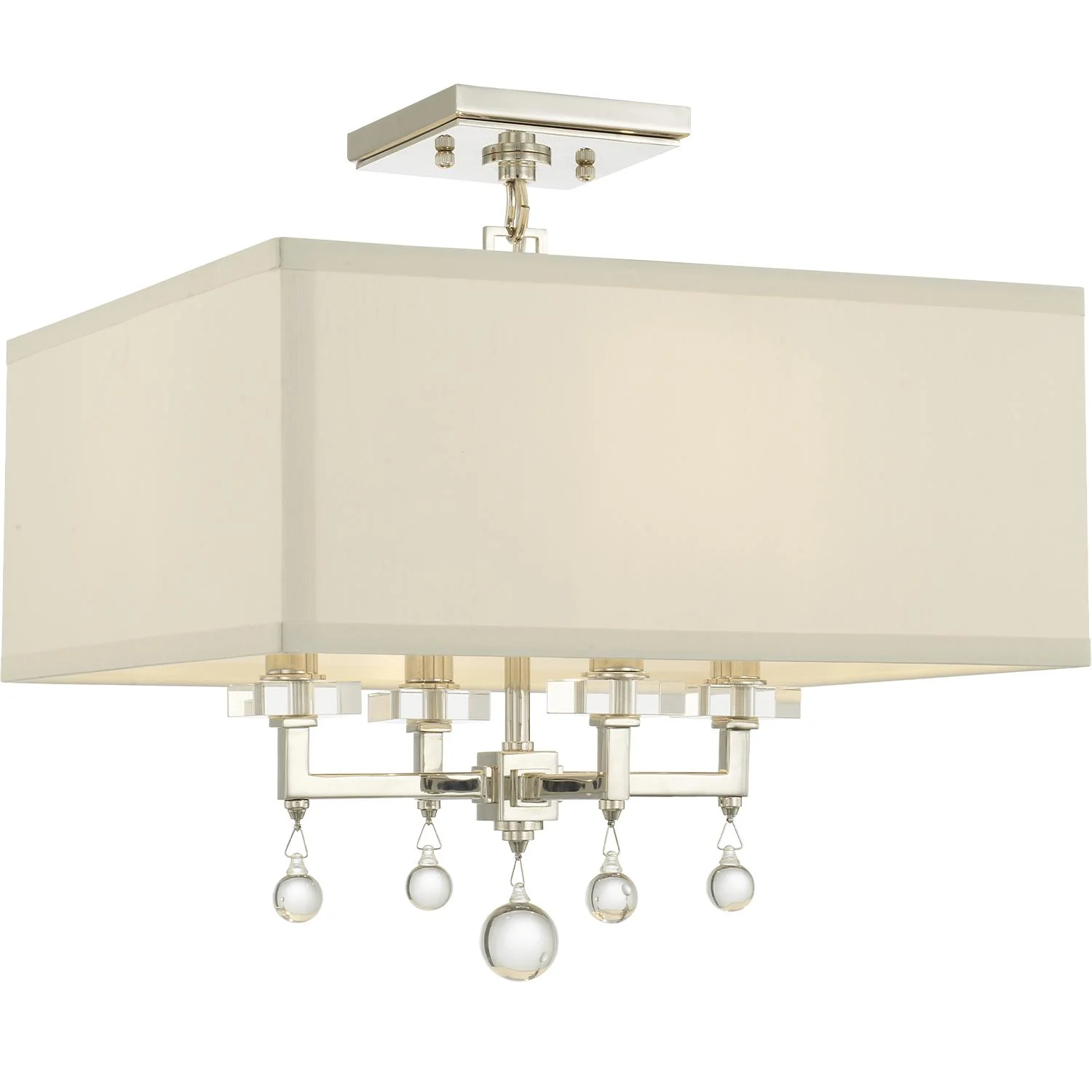 Crystorama Paxton 16'' Polished Nickel Semi Flush Mount - Image 4