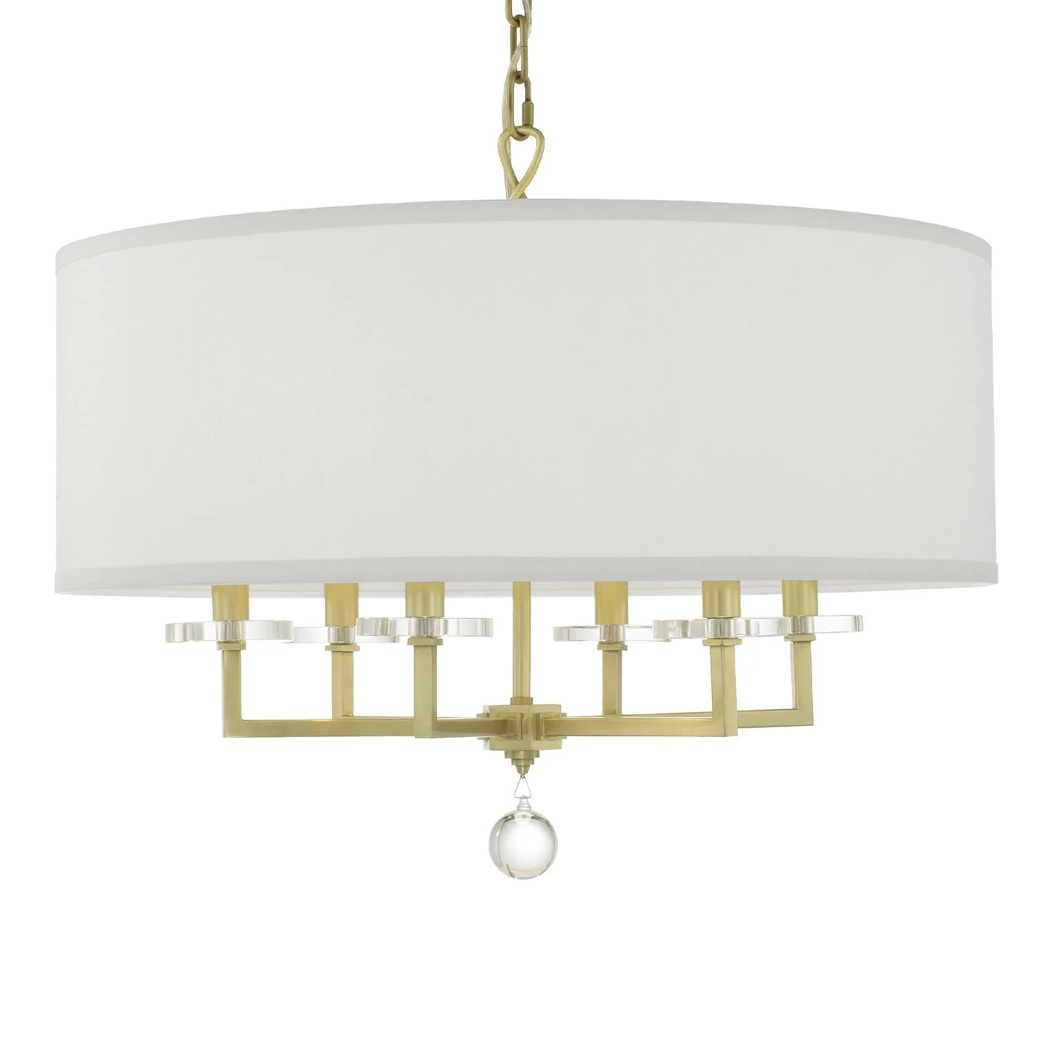 Crystorama Paxton 25.5'' Aged Brass Chandelier - Image 3