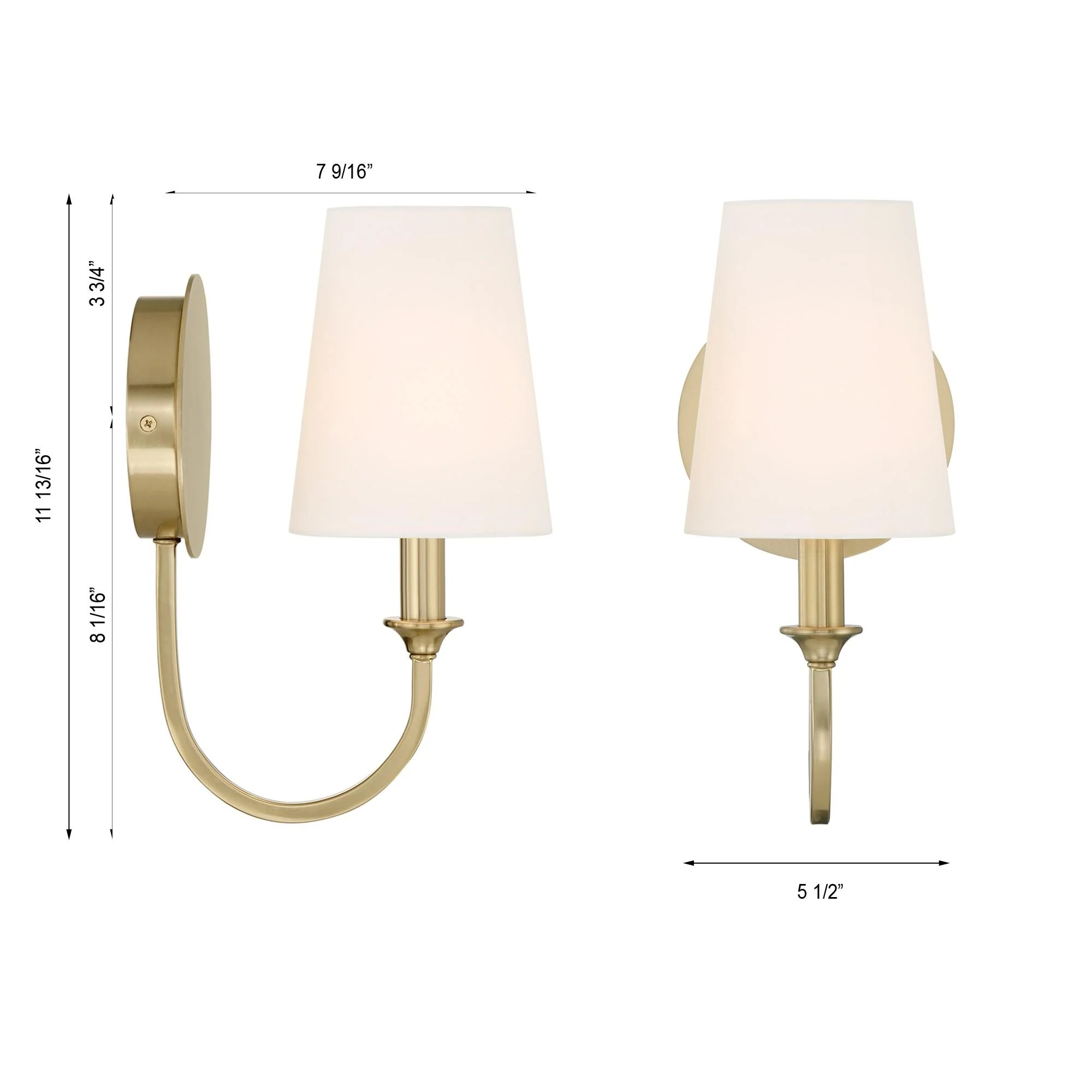 Crystorama Payton 5.5'' Vibrant Gold Sconce - Image 2