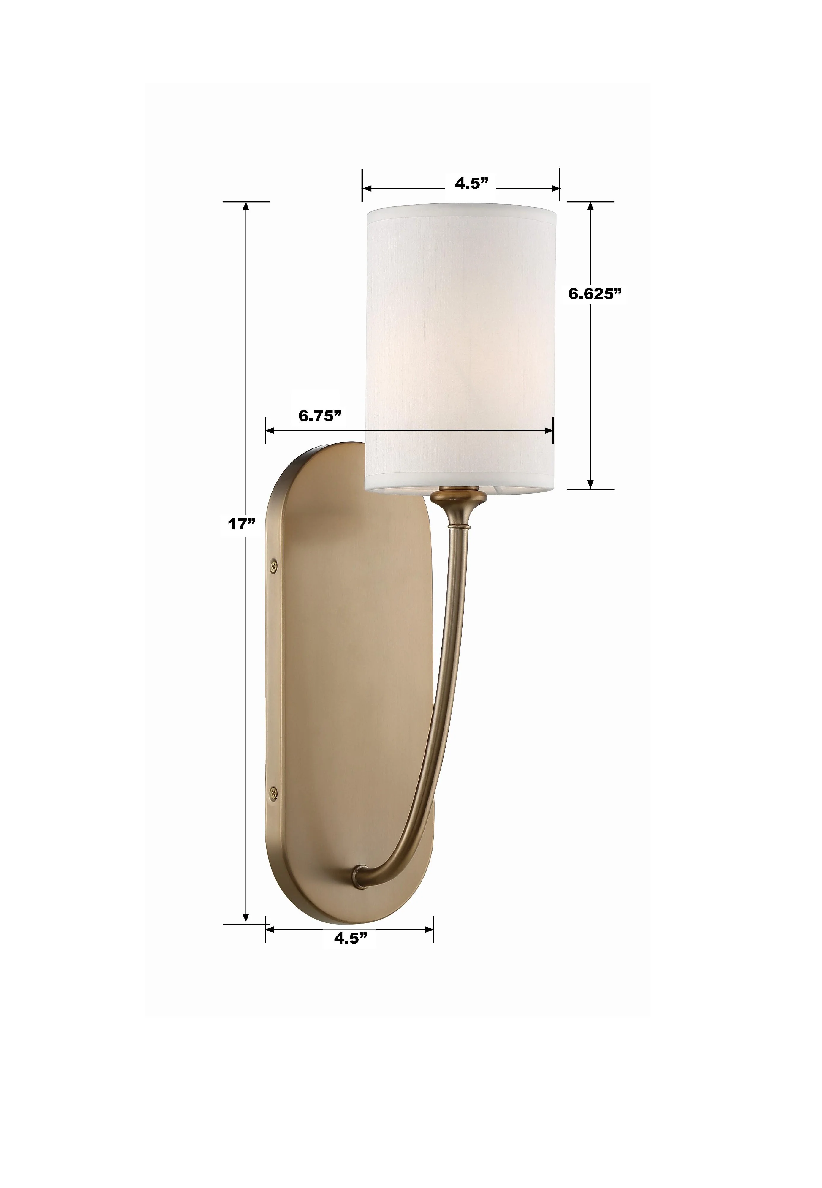 Crystorama Preston 4.75'' Vibrant Gold Sconce - Image 6