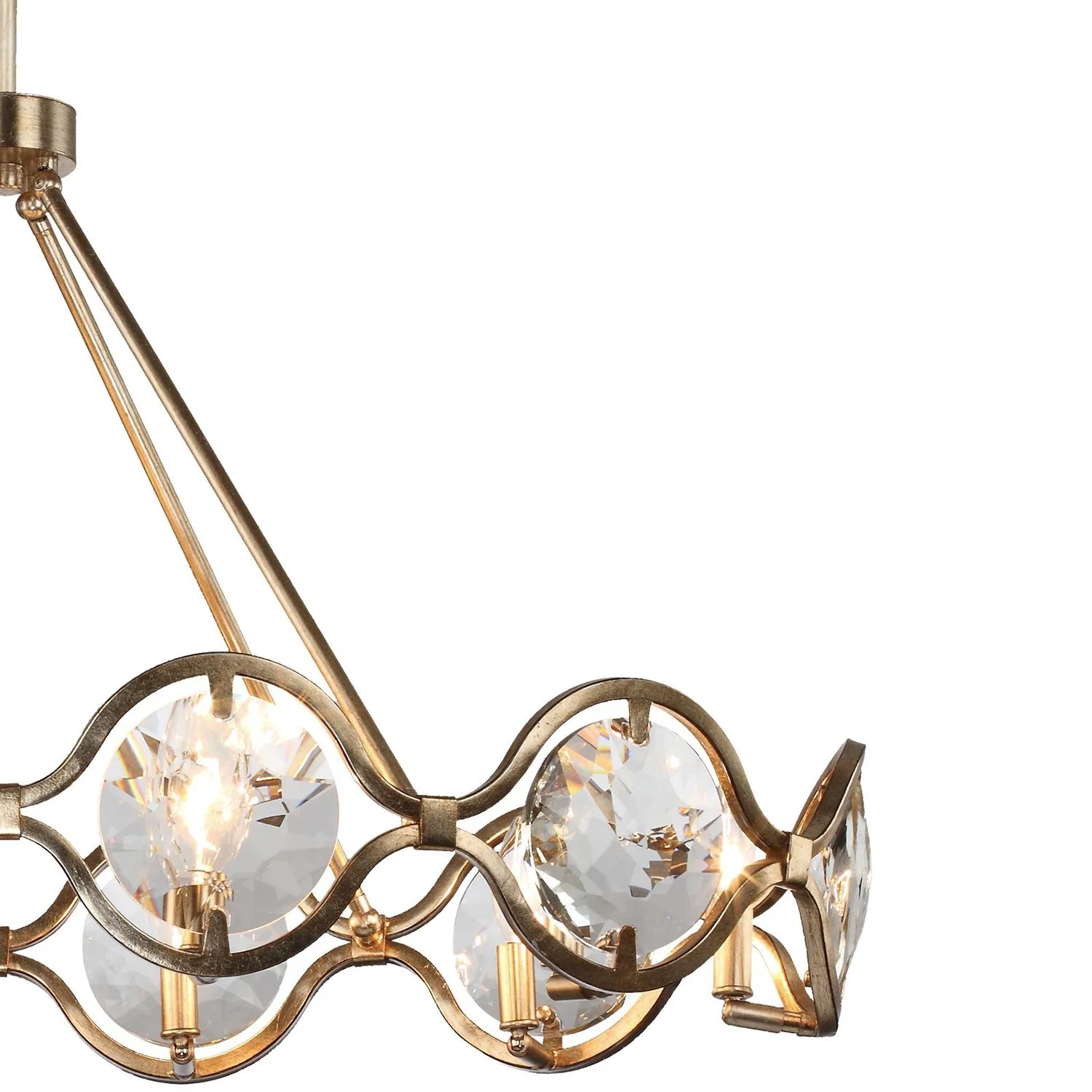 Crystorama Quincy 40'' Distressed Twilight Linear Chandelier - Image 4