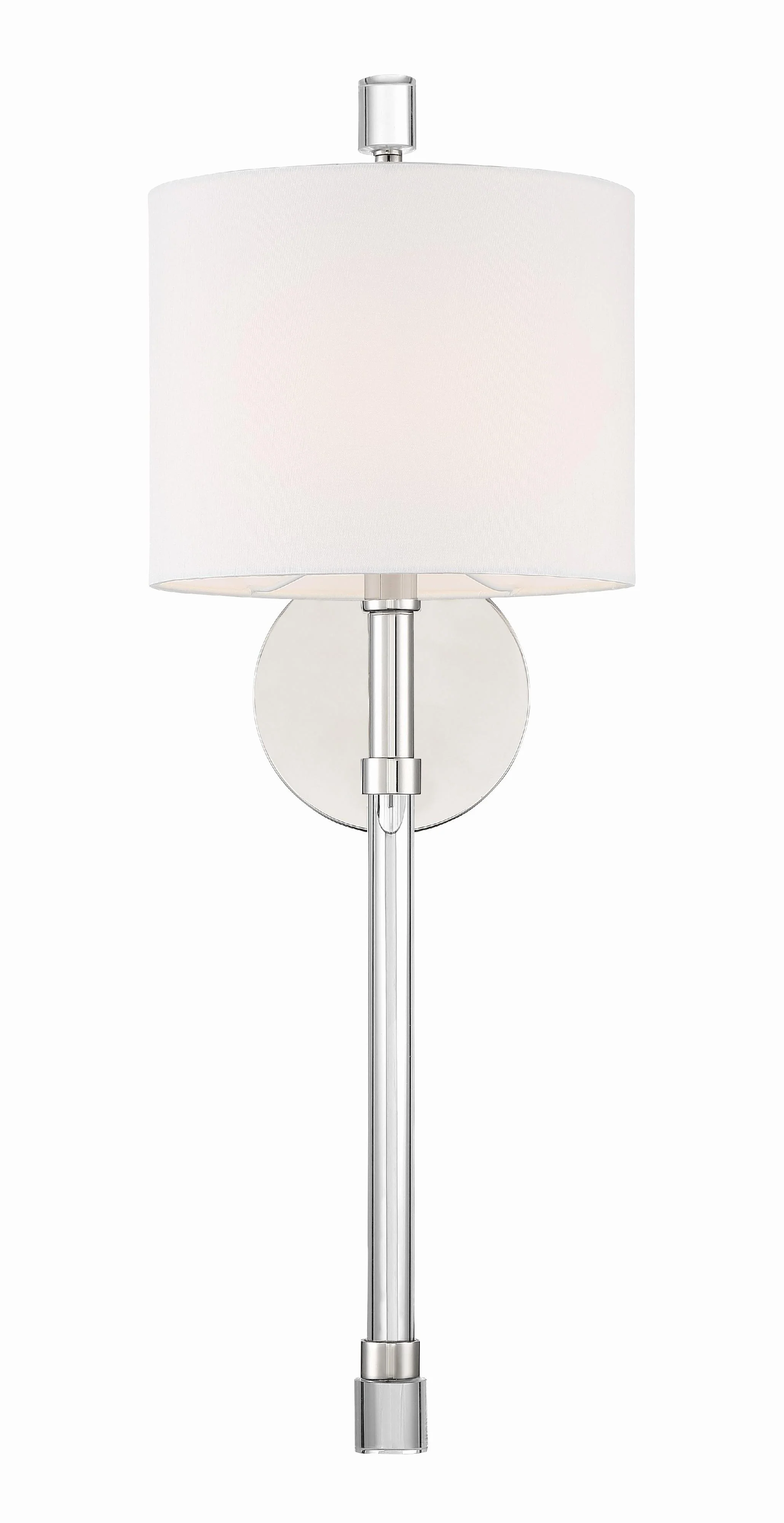 Crystorama Rachel 8'' Polished Nickel Sconce - Image 4