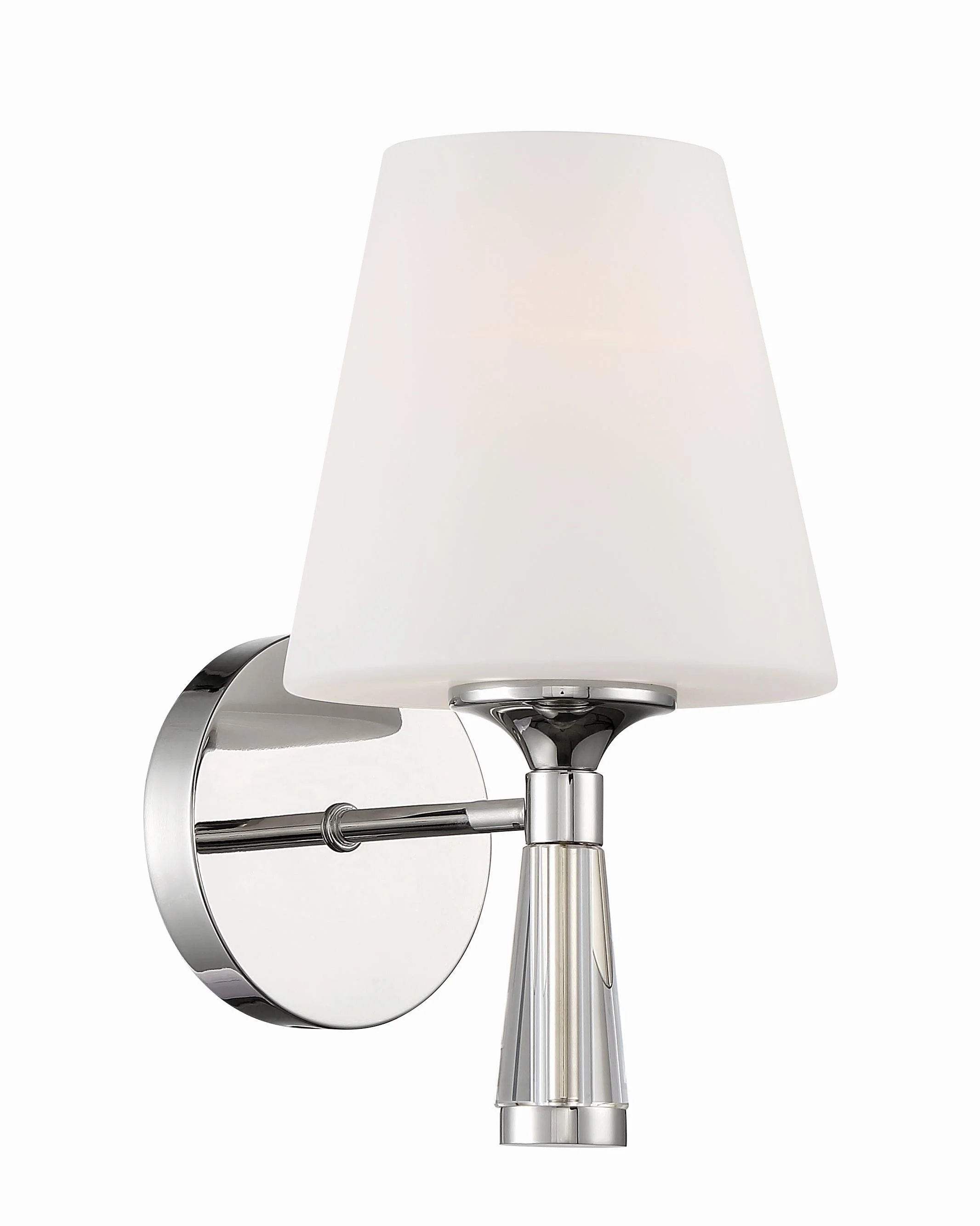 Crystorama Ramsey 6'' Polished Nickel Sconce