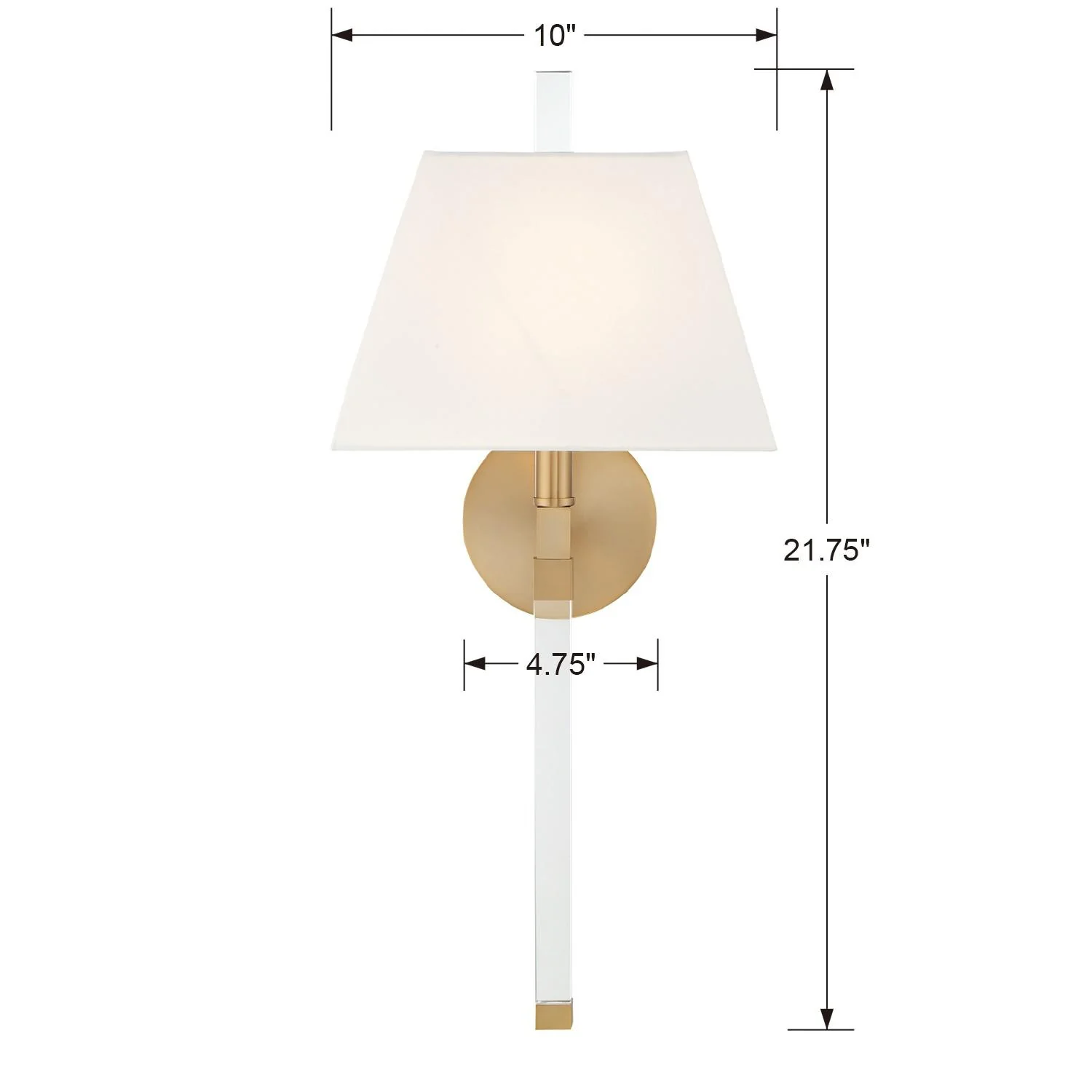 Crystorama Renee 10'' Aged Brass Sconce - Image 4