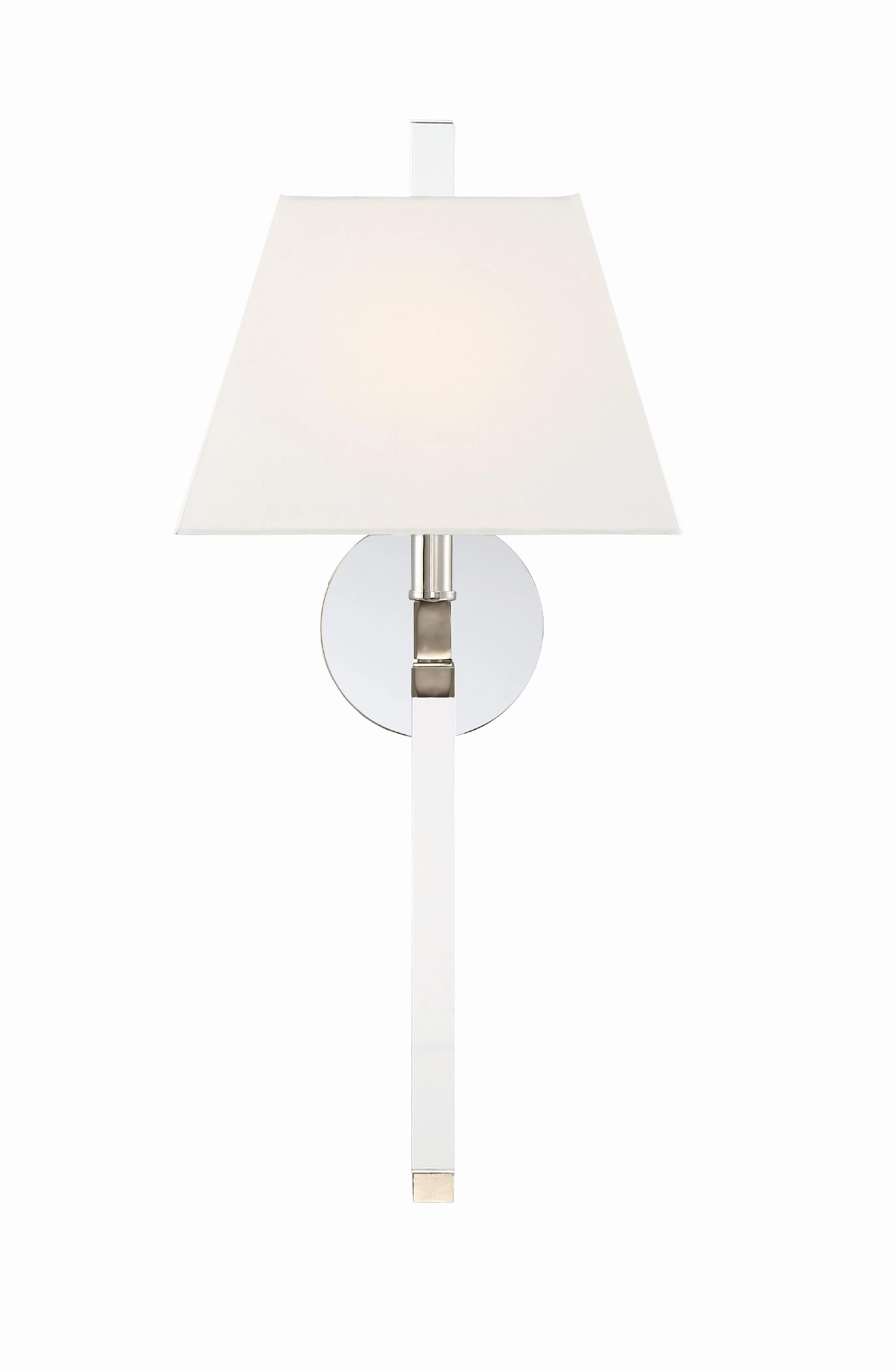 Crystorama Renee 10'' Polished Nickel Sconce