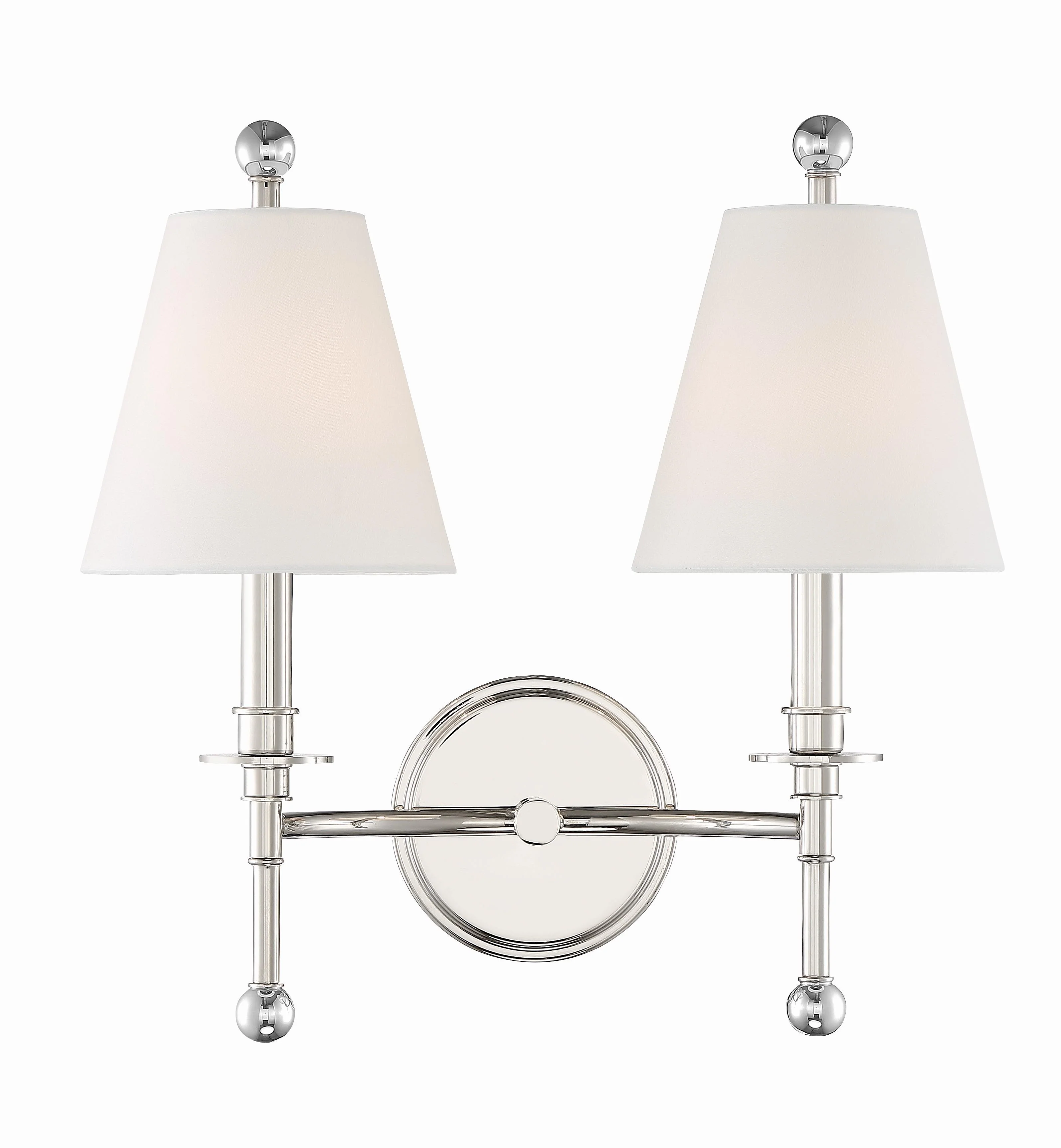 Crystorama Riverdale 15'' Polished Nickel Sconce - Image 2
