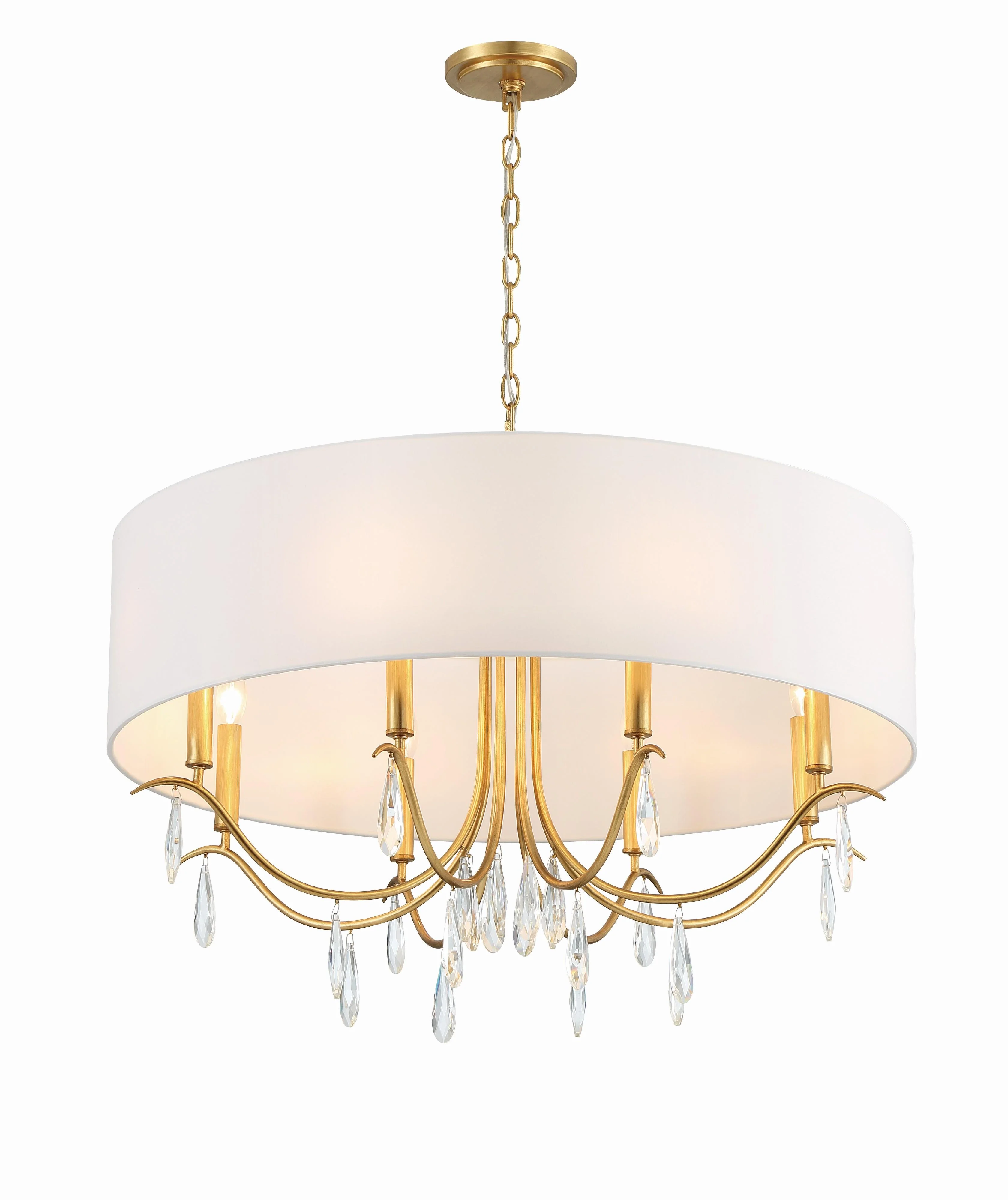 Crystorama Rollins 32'' Antique Gold Chandelier - Image 4