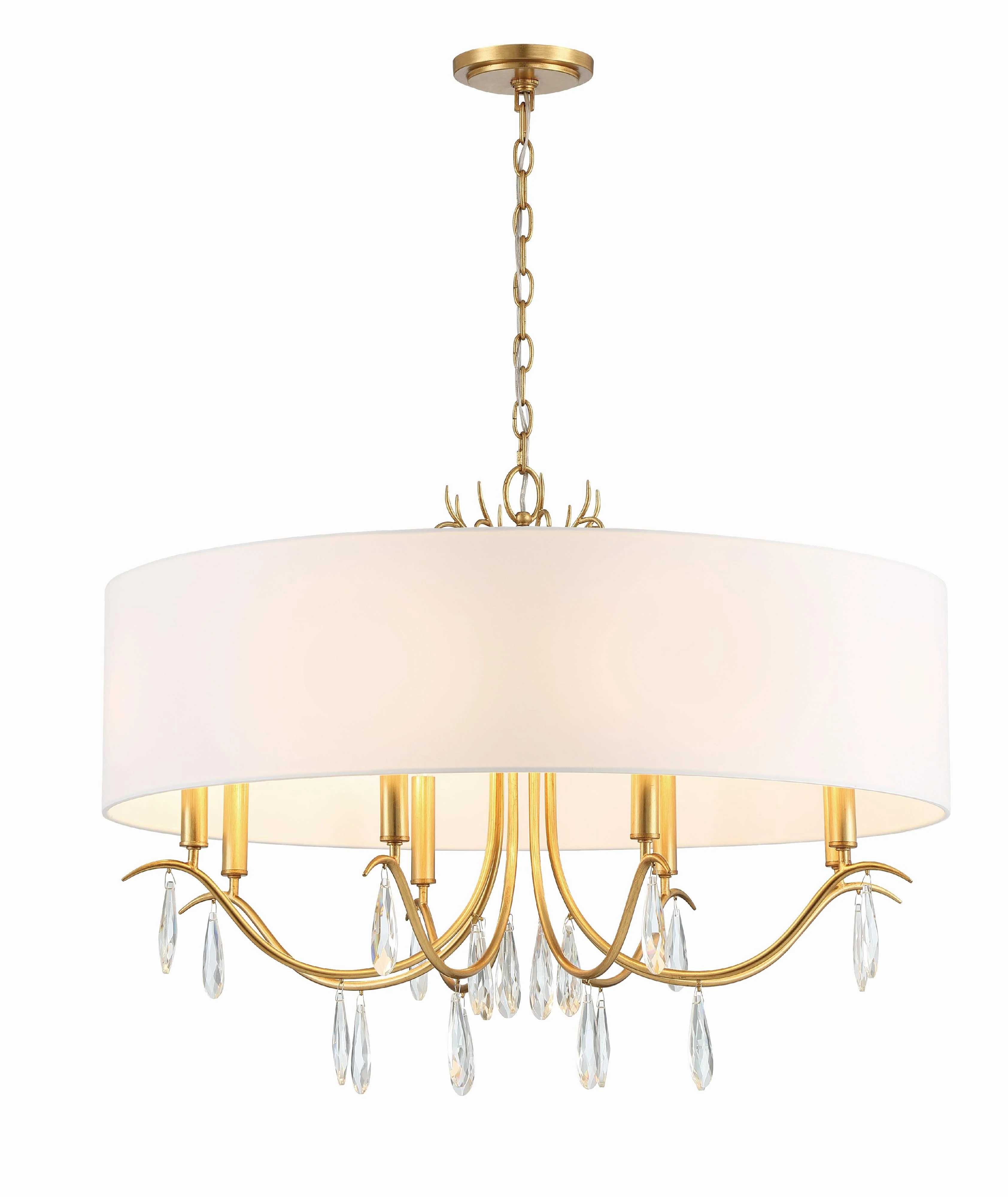 Crystorama Rollins 32'' Antique Gold Chandelier - Image 6