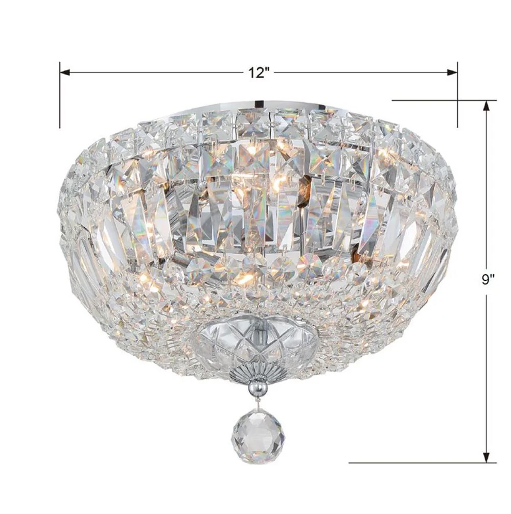 Crystorama Roslyn 12'' Polished Chrome Flush Mount - Image 5