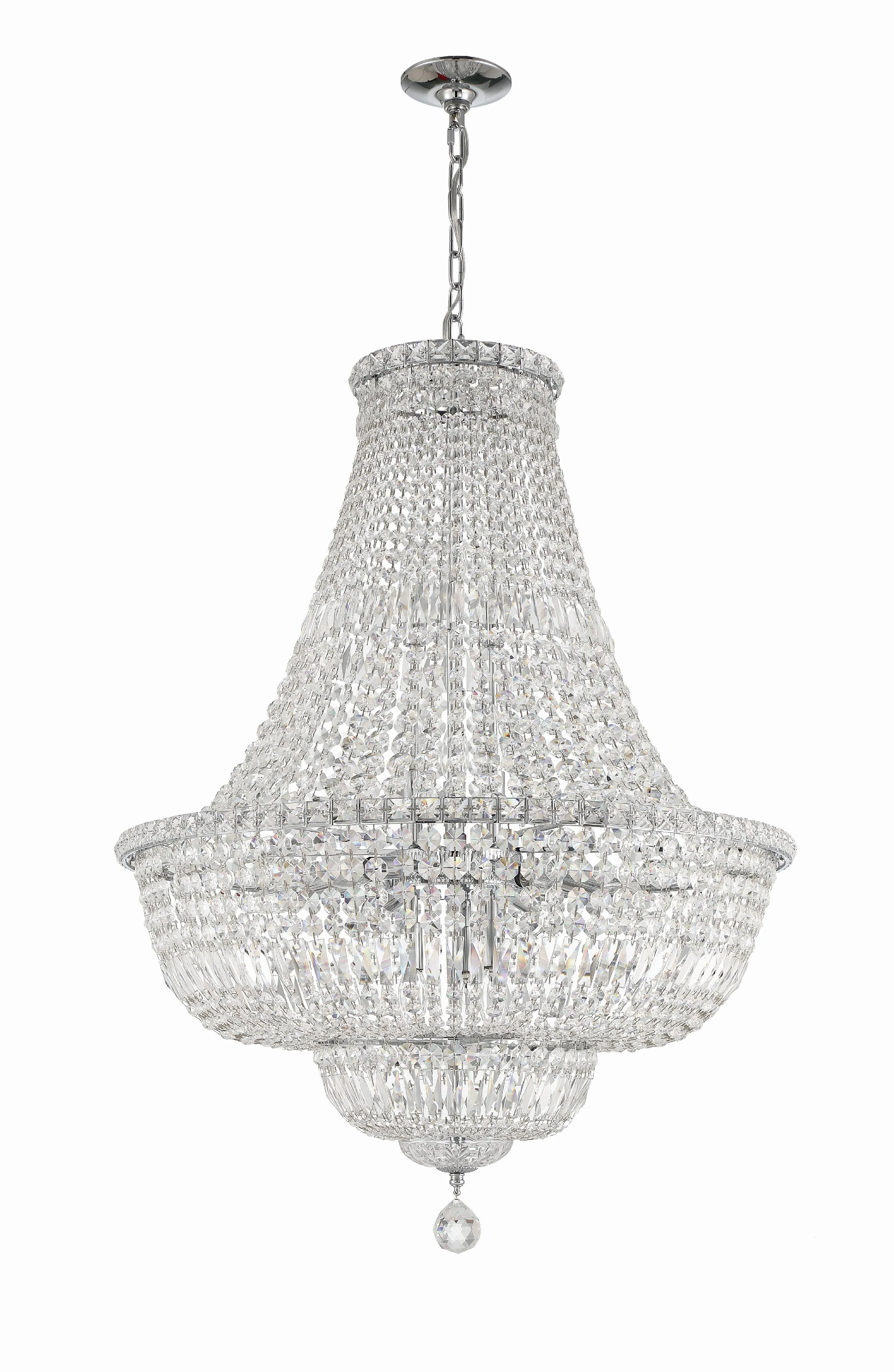 Crystorama Roslyn 28'' Polished Chrome Chandelier - Image 4