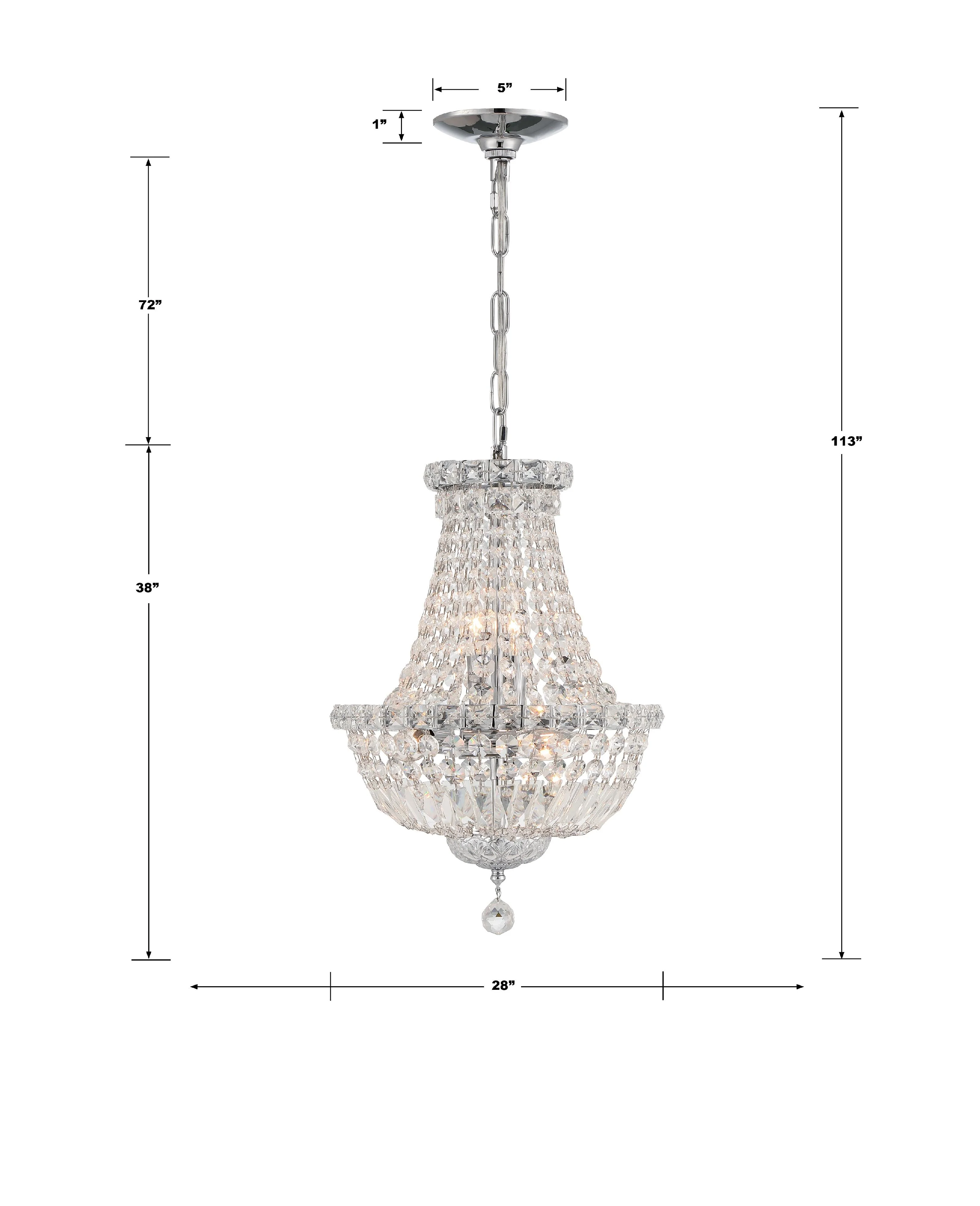 Crystorama Roslyn 28'' Polished Chrome Chandelier - Image 7