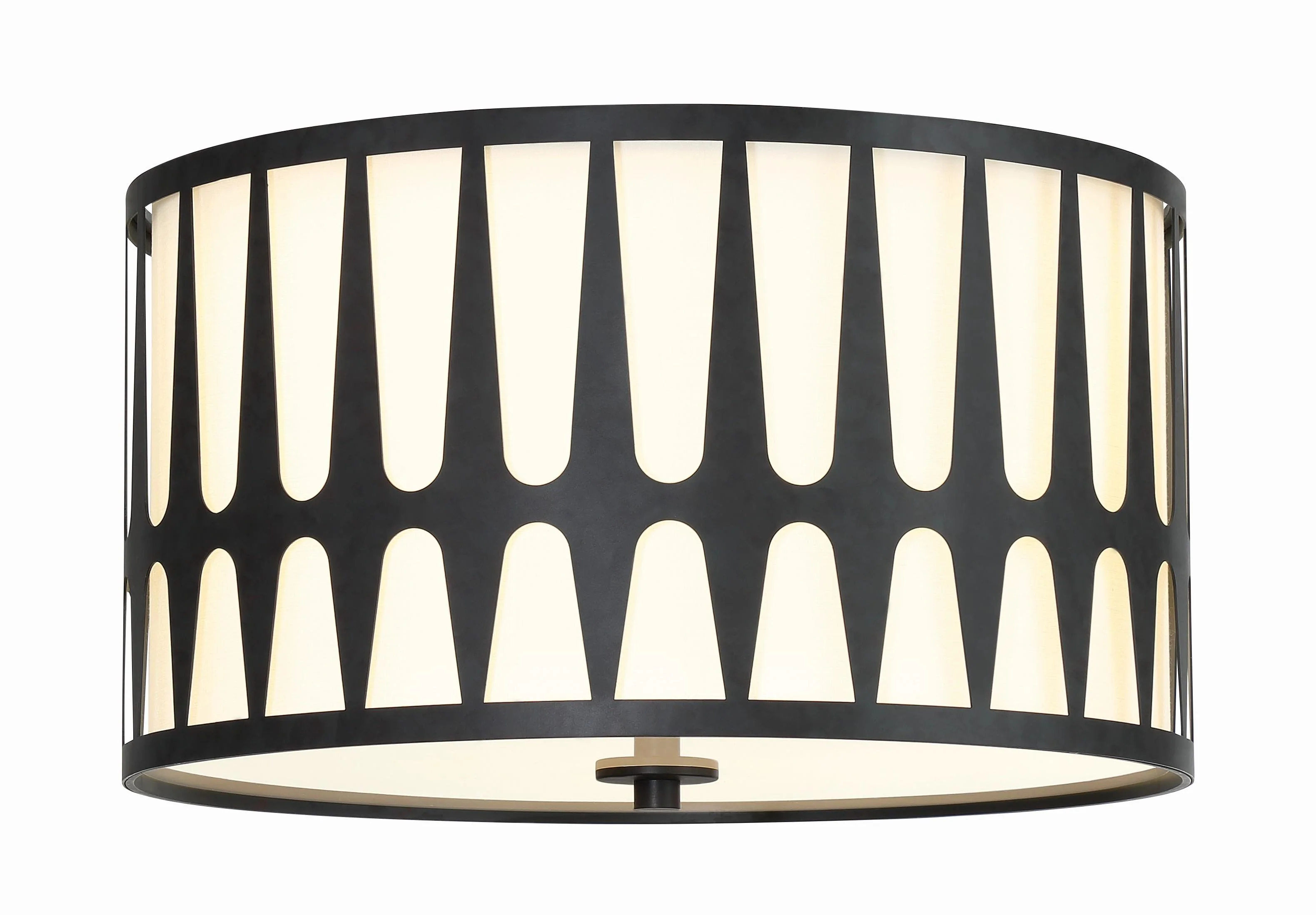 Crystorama Royston 18'' Black Flush Mount