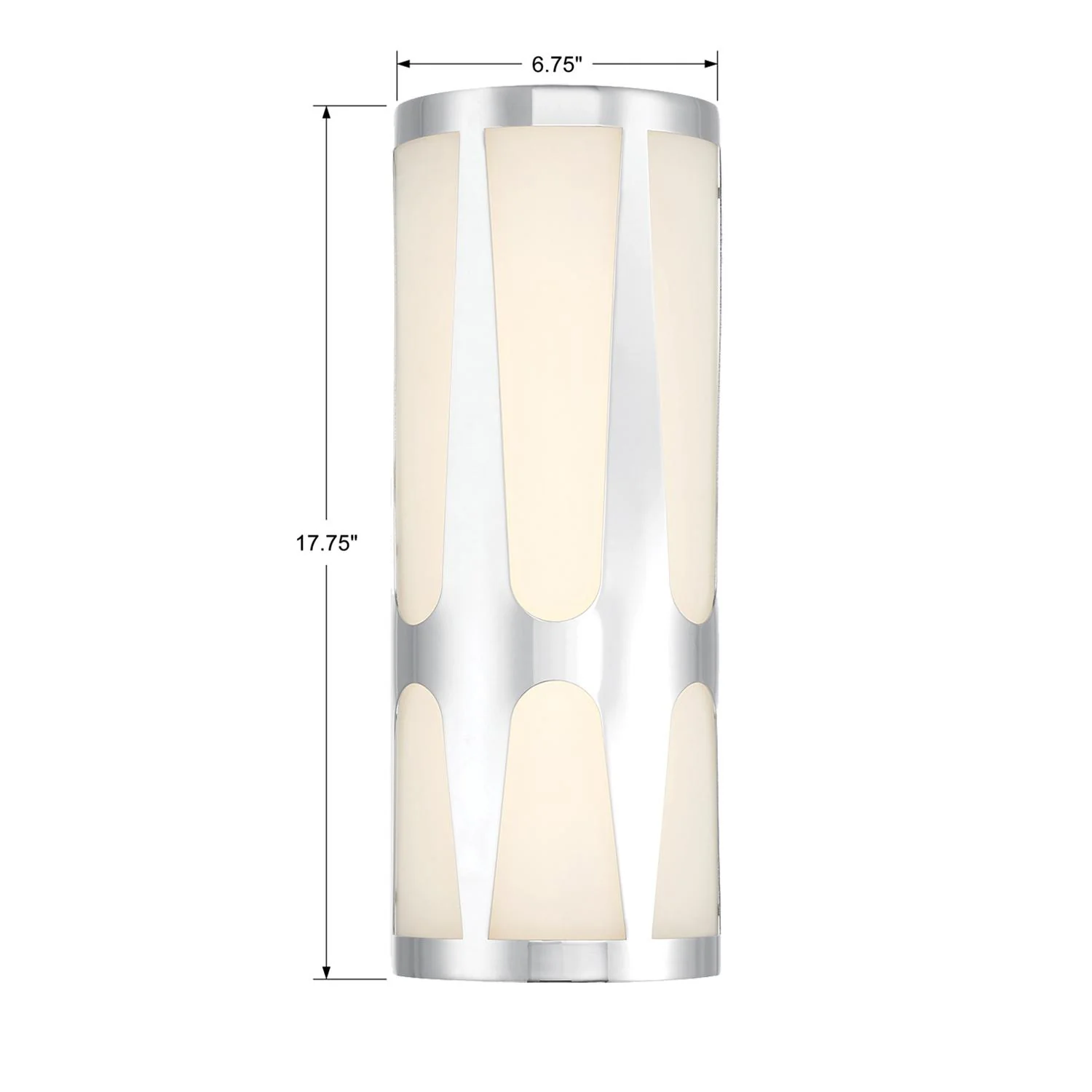 Crystorama Royston 6.75'' Integrated Led Polished Chrome Sconce - Image 7