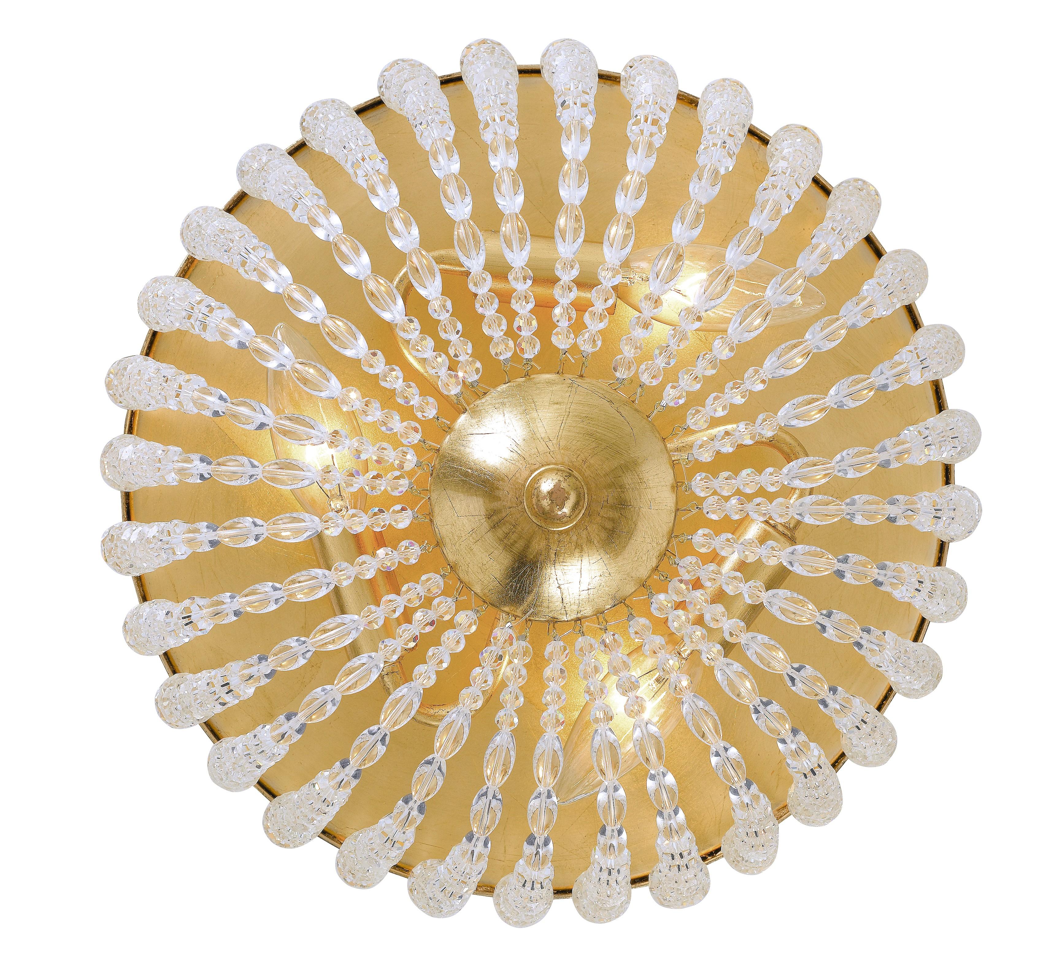 Crystorama Rylee 12.5'' Antique Gold Flush Mount - Image 2