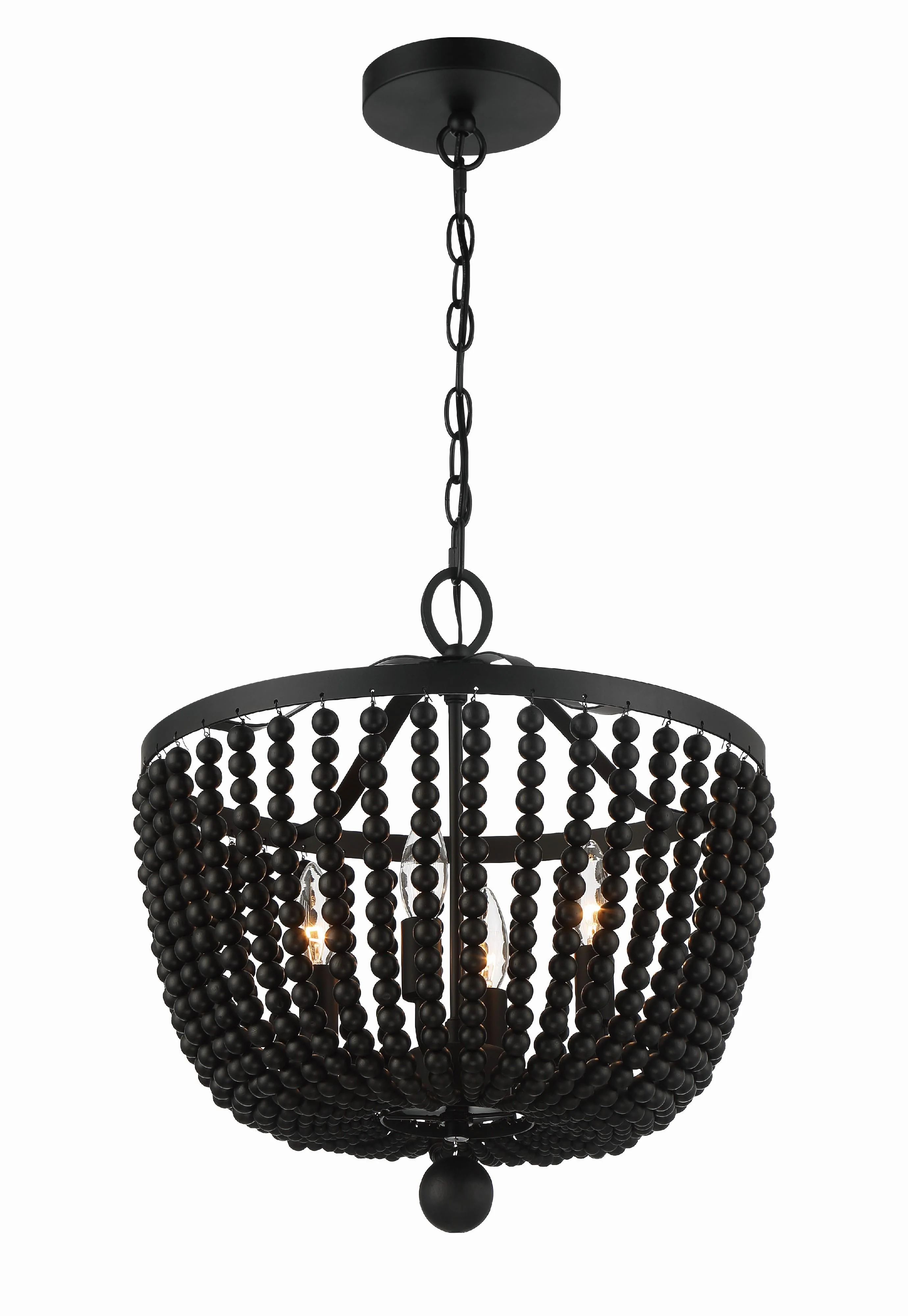 Crystorama Rylee 16.5'' Matte Black Chandelier - Image 2