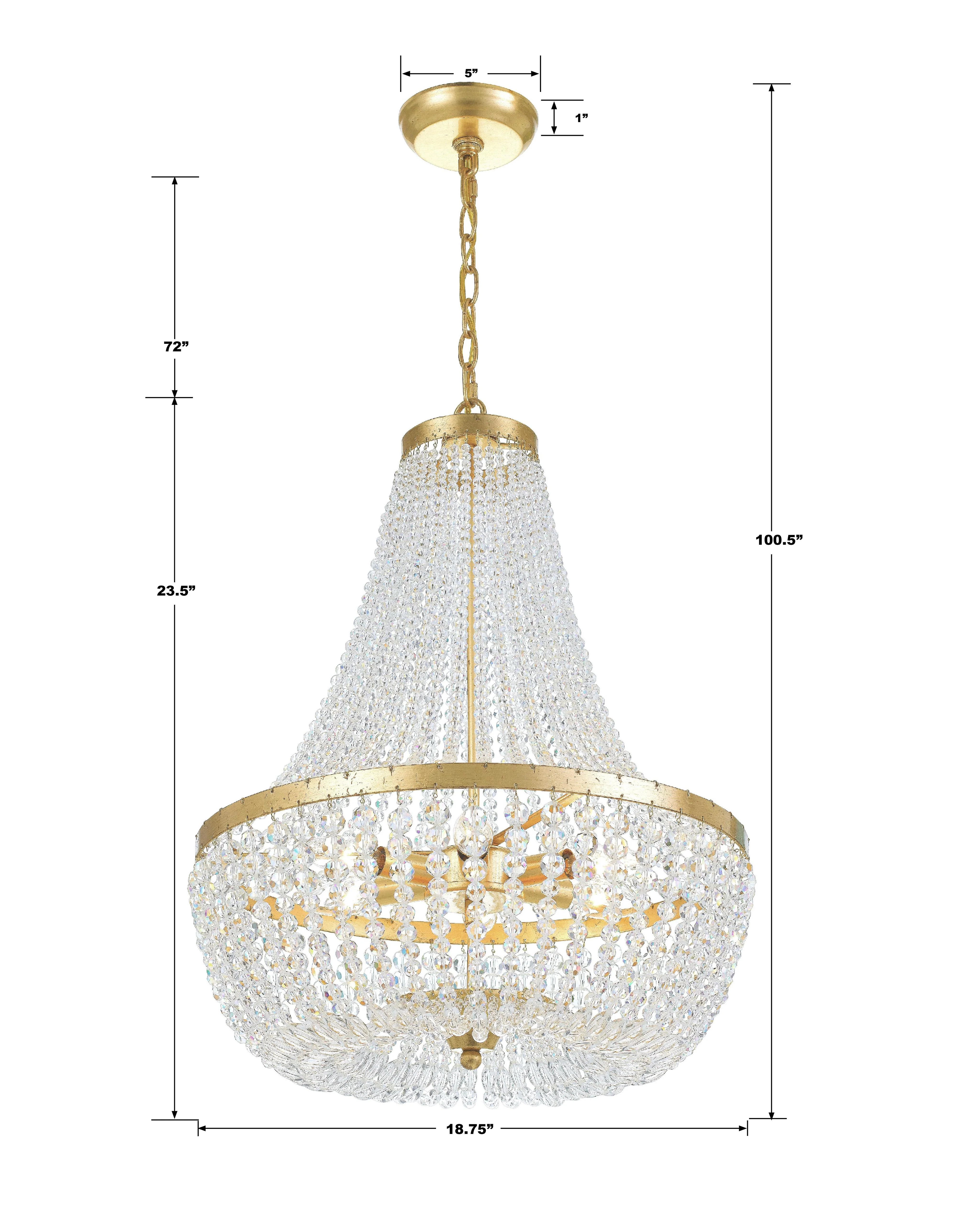 Crystorama Rylee 18.75'' Antique Gold Chandelier - Image 5