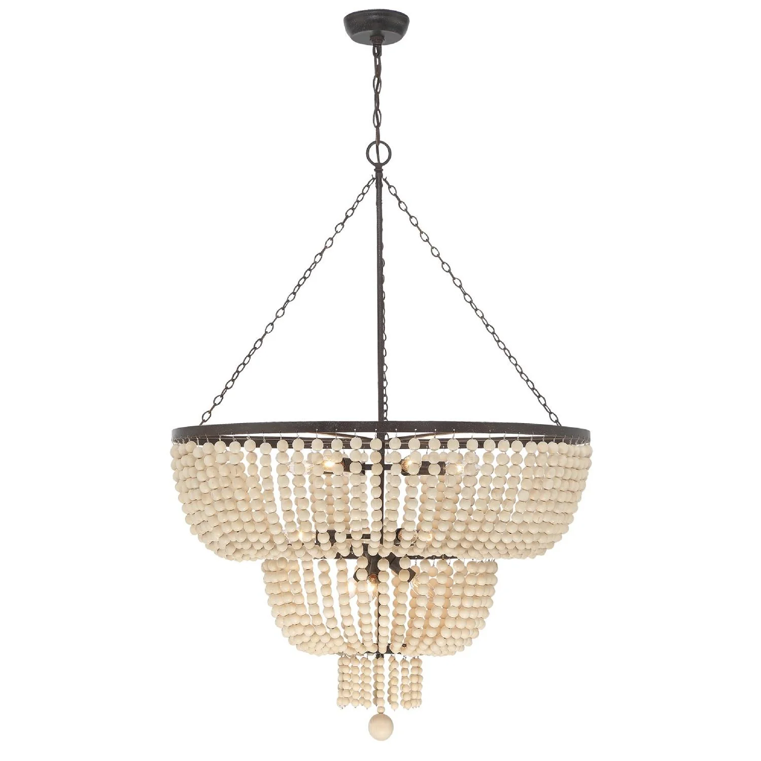 Crystorama Rylee 32'' Forged Bronze Chandelier